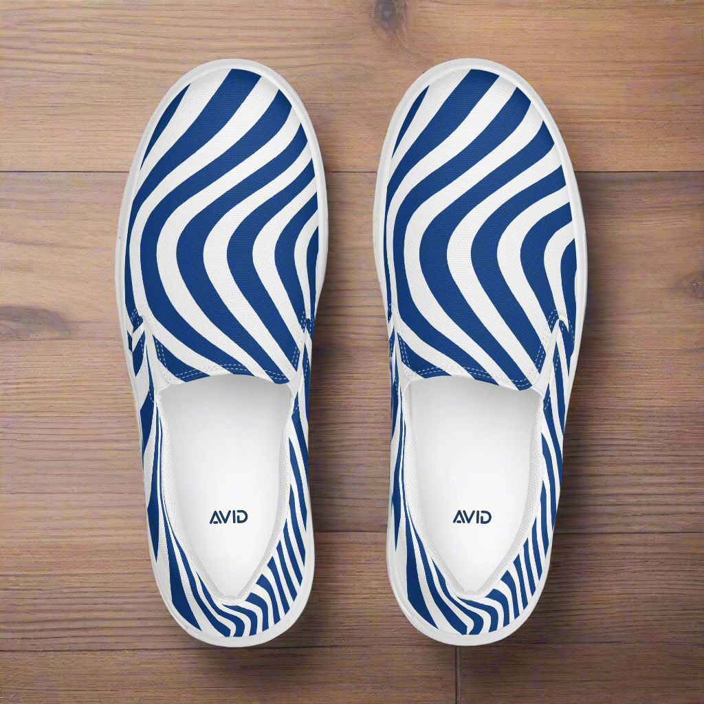Avid London Blue Wave - Women’s Slip-on Canvas Shoes