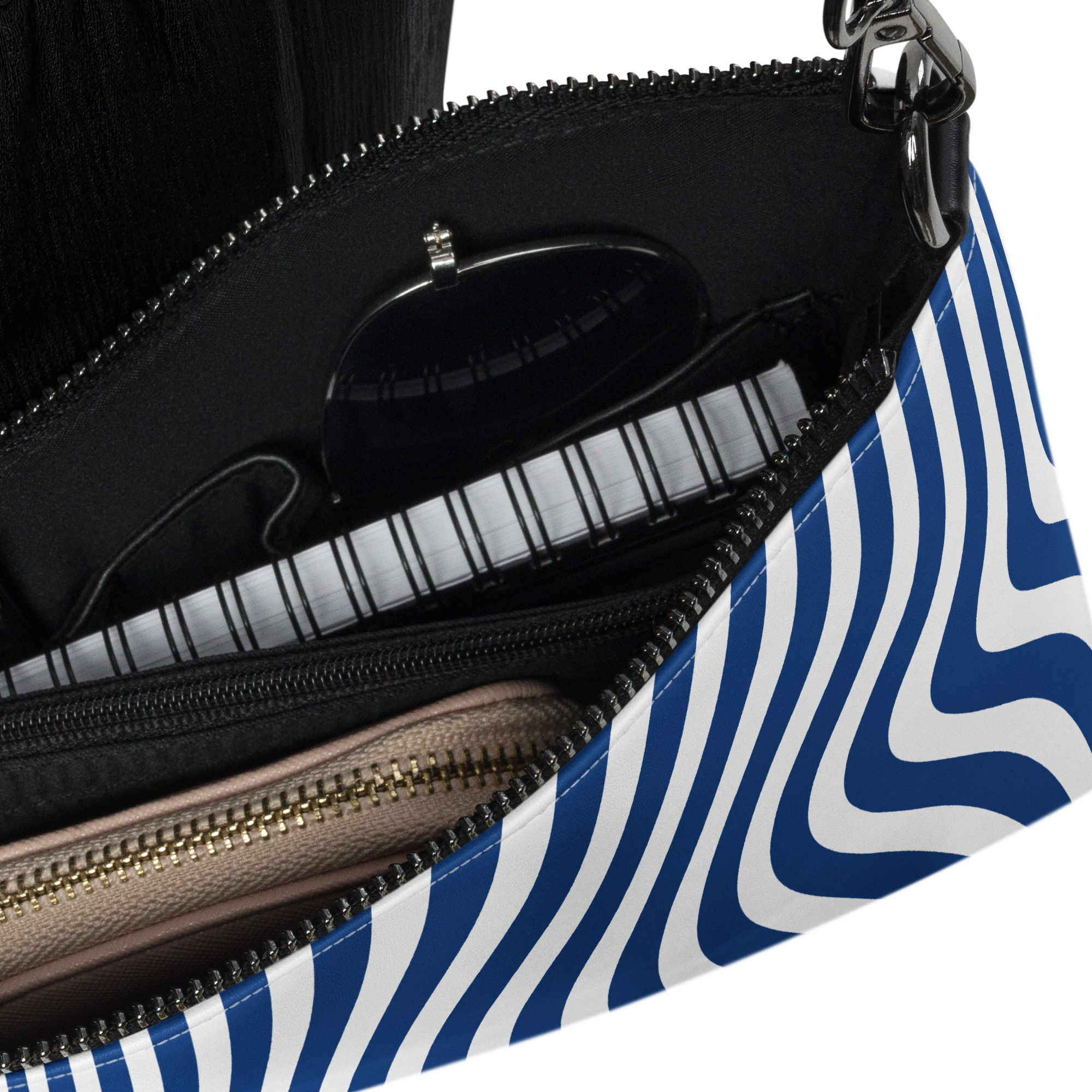 Avid London Blue Wave Crossbody Bag (Inside Pockets)