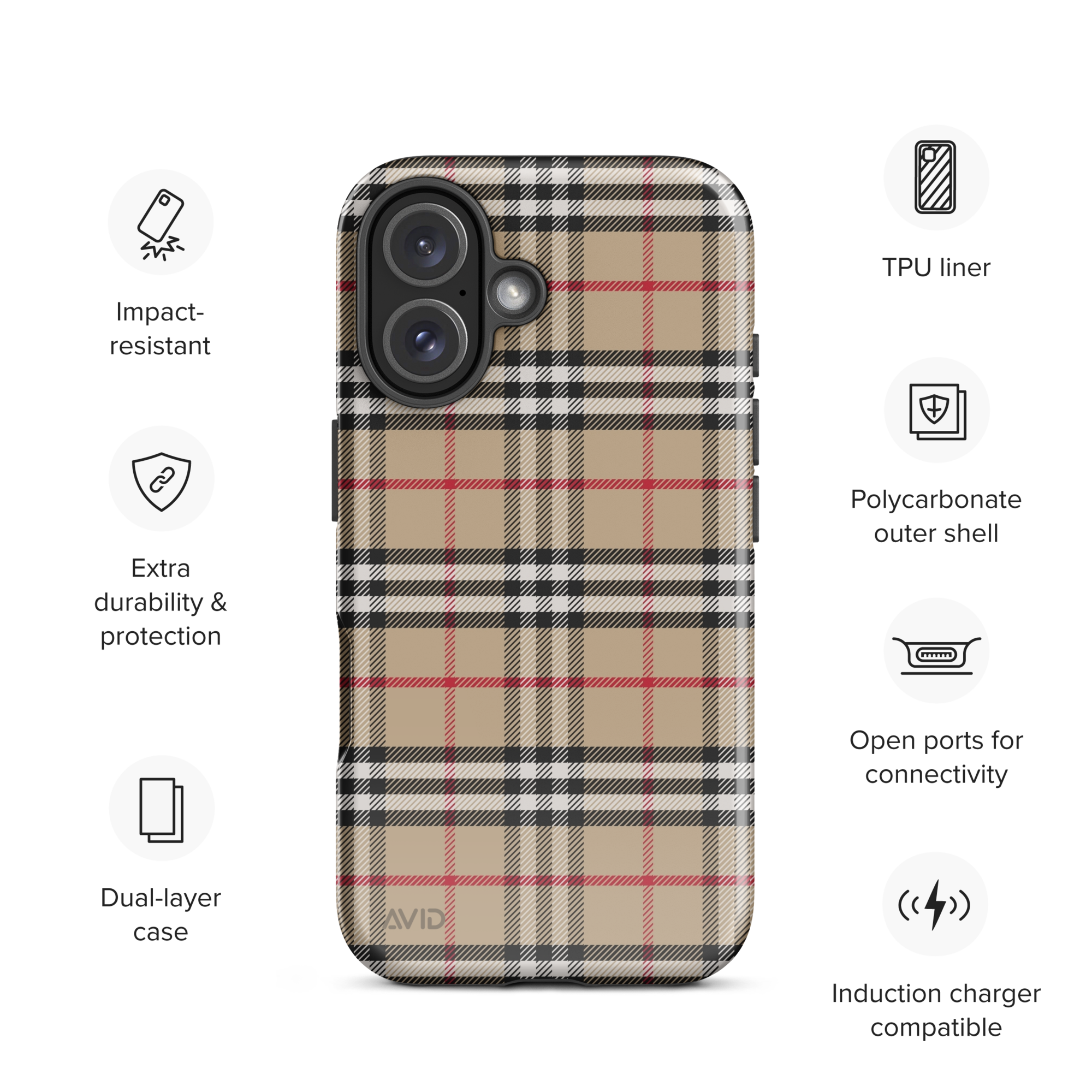 Avid London Check - Tough Case for iPhone®