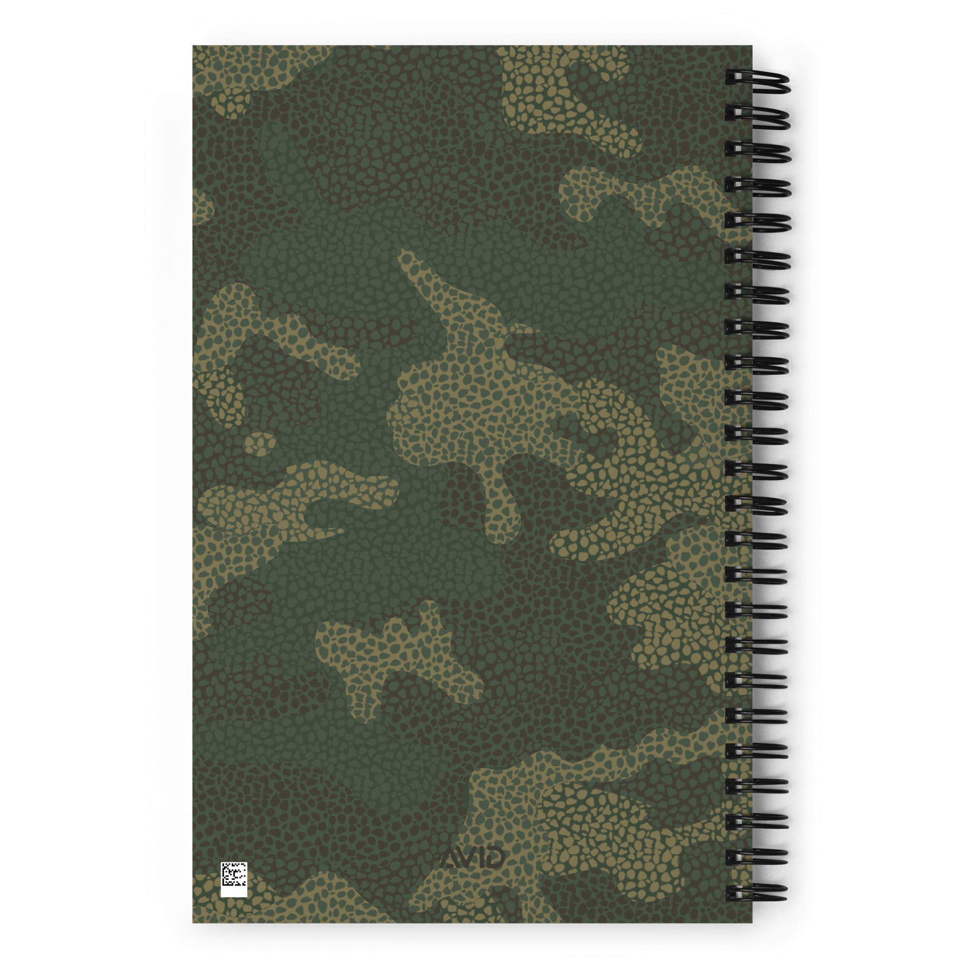 Avid London Camo Spiral Notebook (Back Cover)