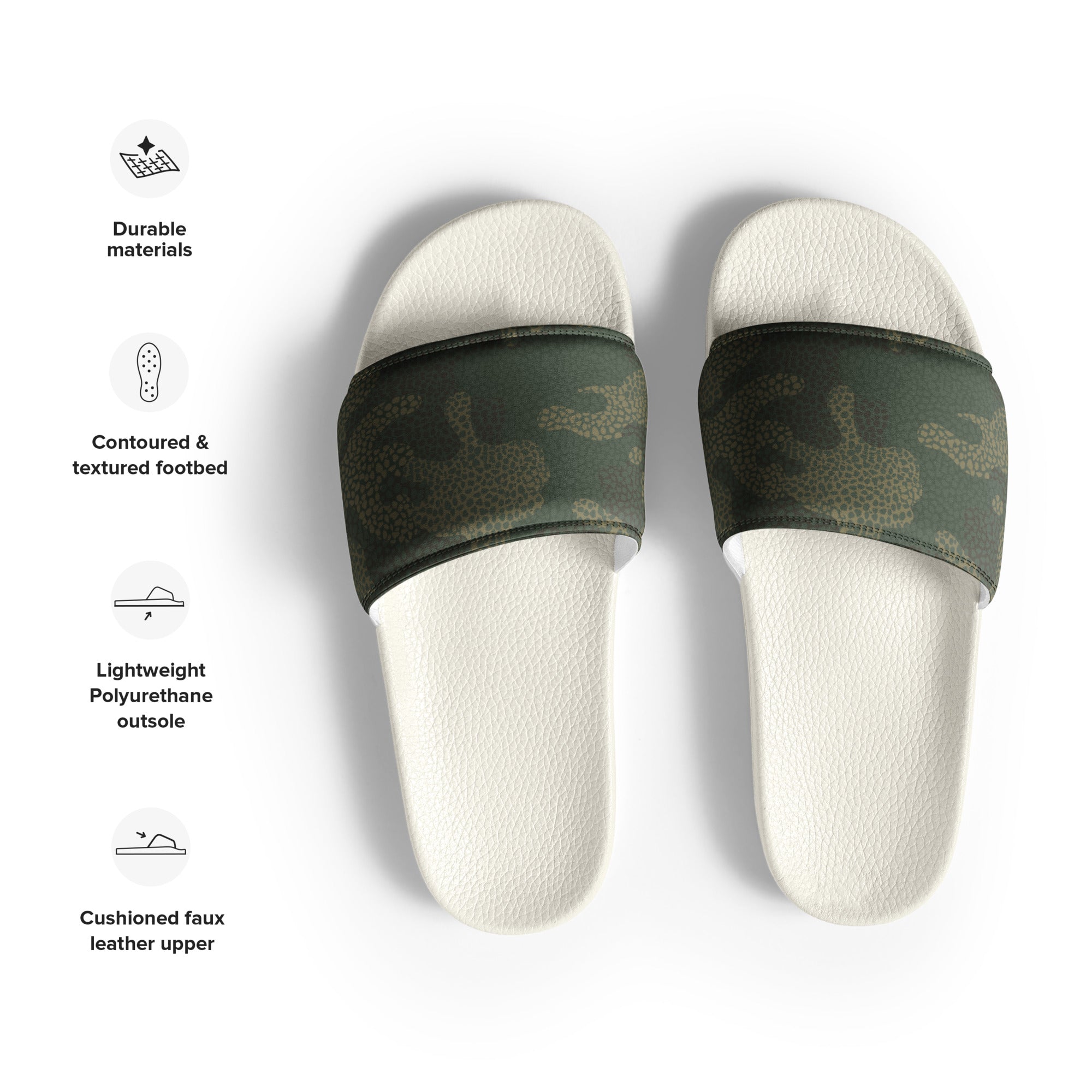 Avid London Camo Womens Sliders (Details)