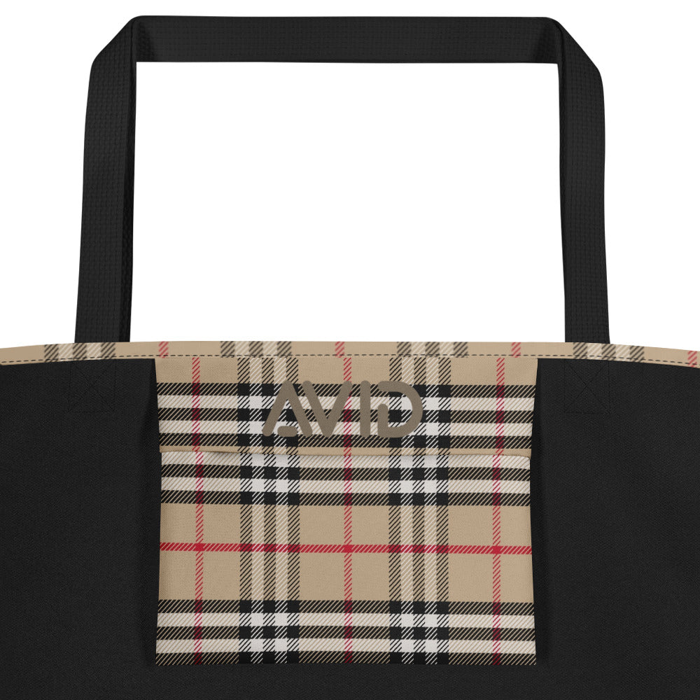London Check Tote Bag inside pocket