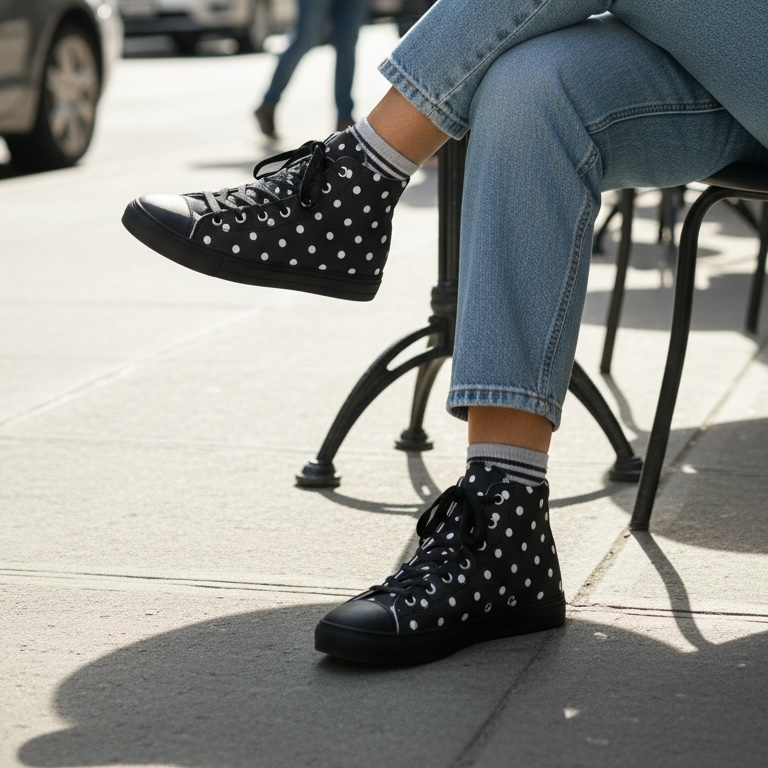 Dotty – High-Top Canvas Shoes – Everyday Support