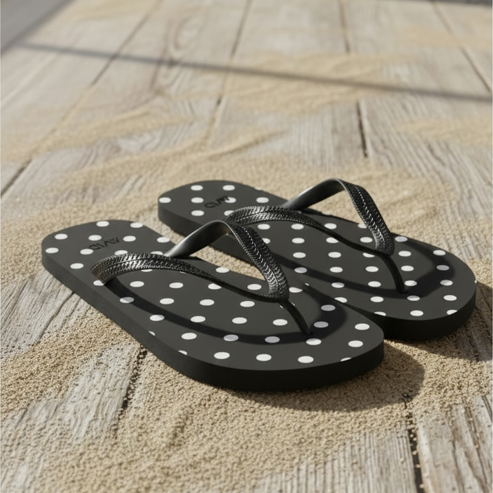 Dotty Flip-Flops — Casual Warm-Weather Footwear