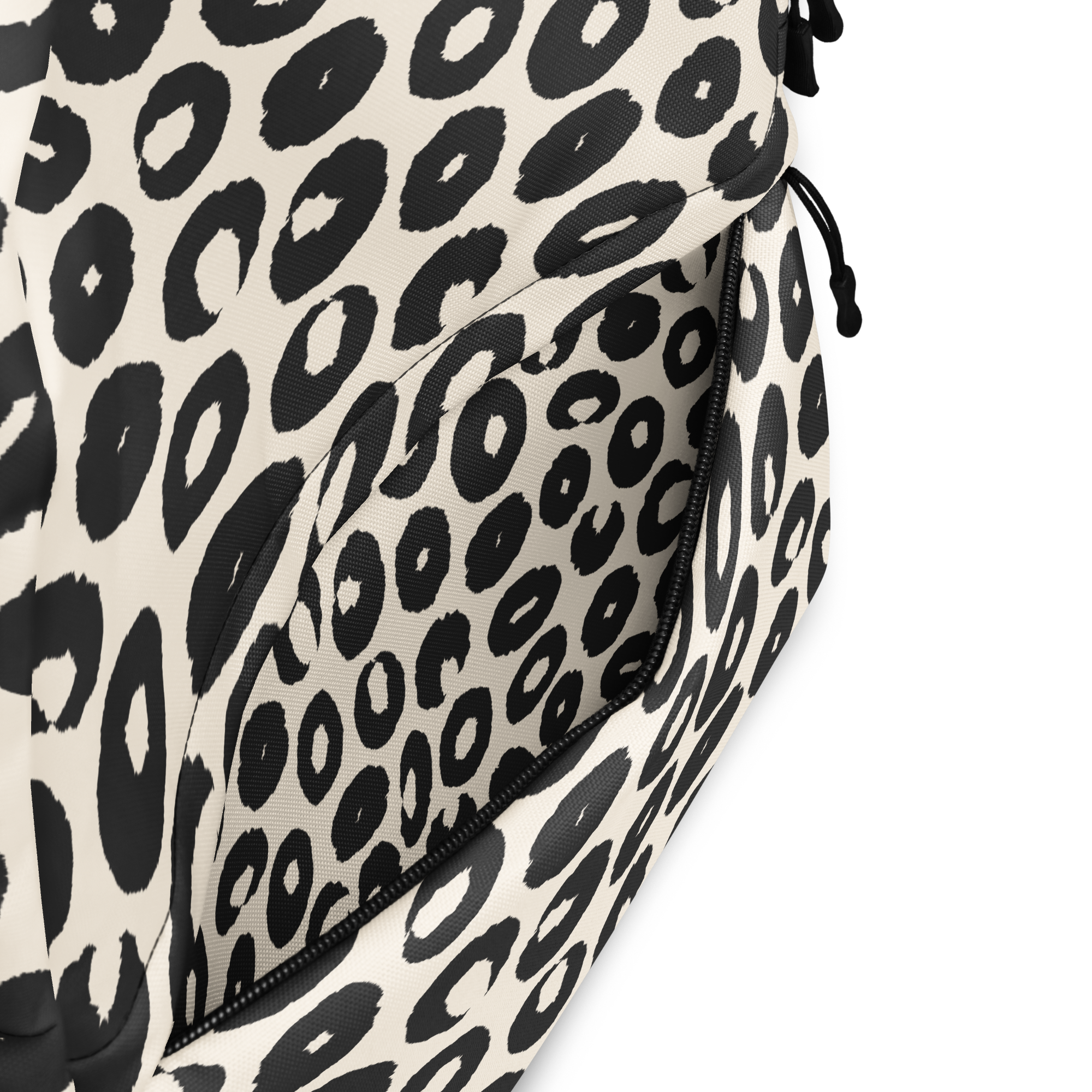 Leopard print backpack pocket