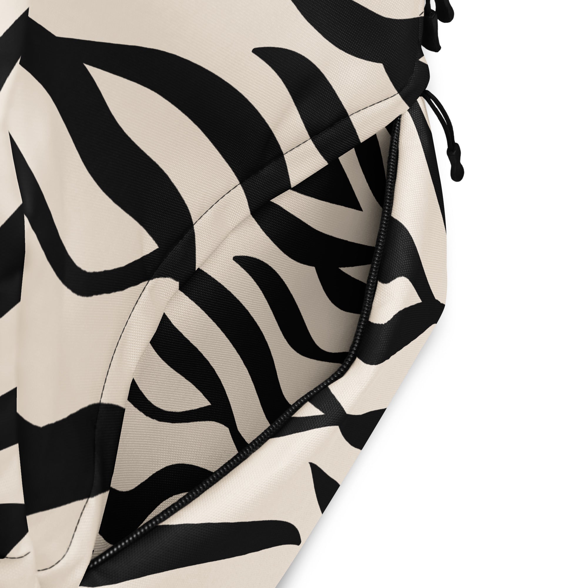 Zebra backpack pocket detail