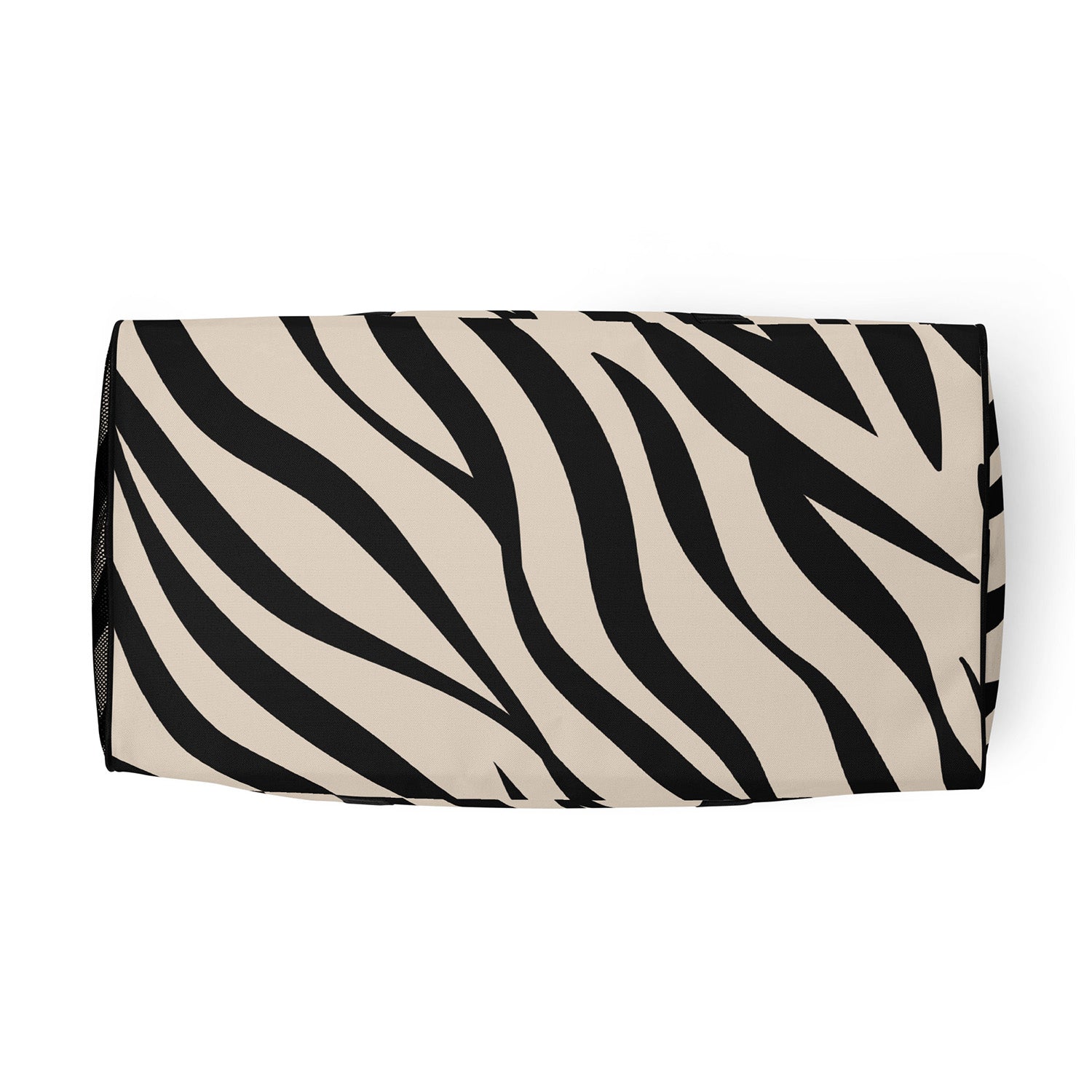 bottom of zebra duffle bag