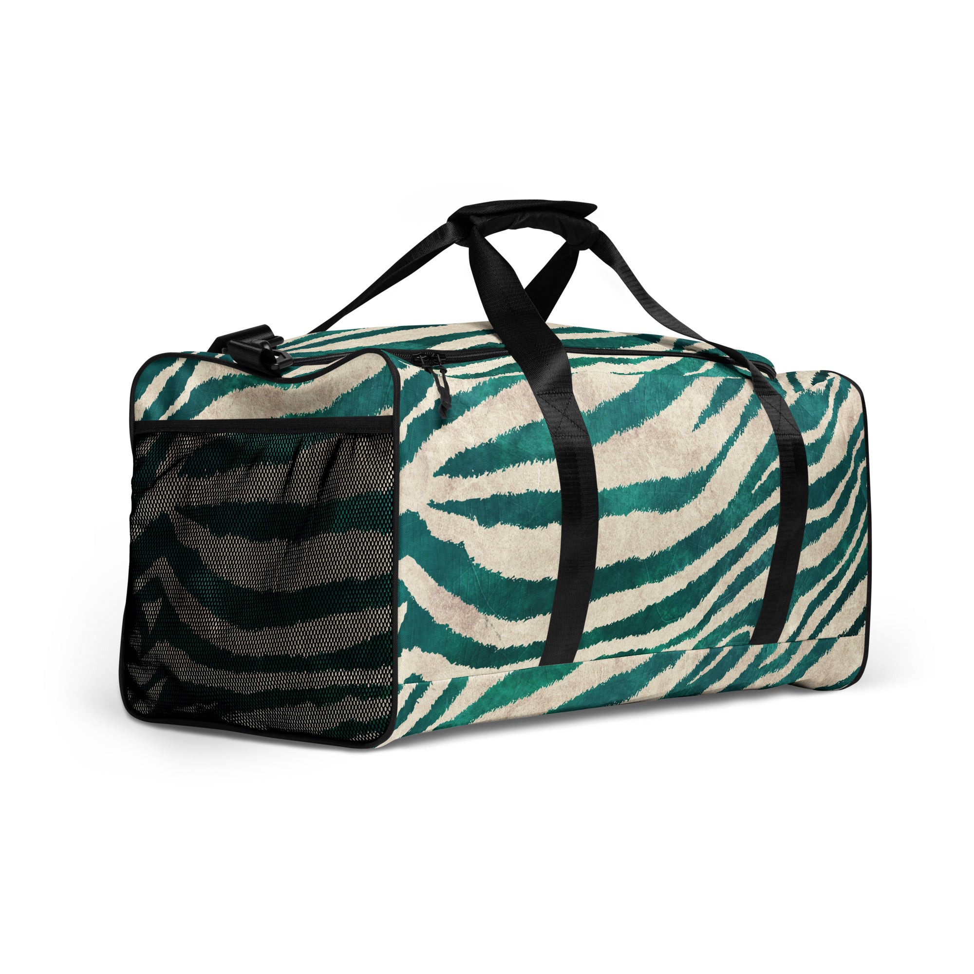 Green Zebra Duffel Bag