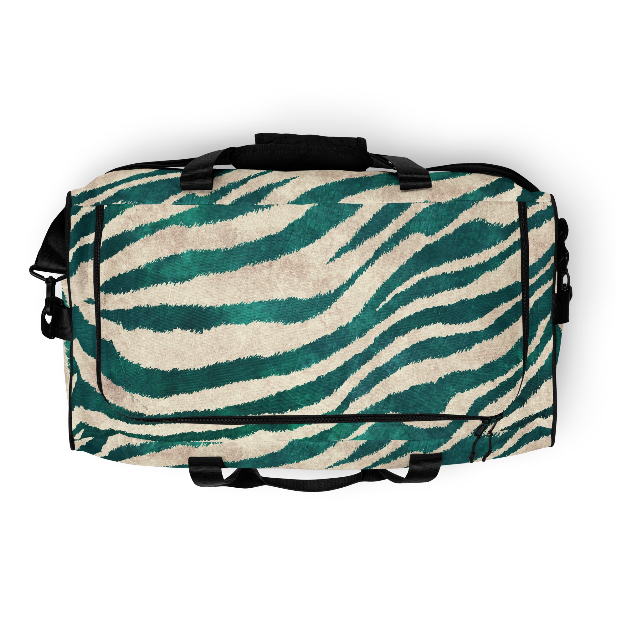 Green Zebra Duffel Bag