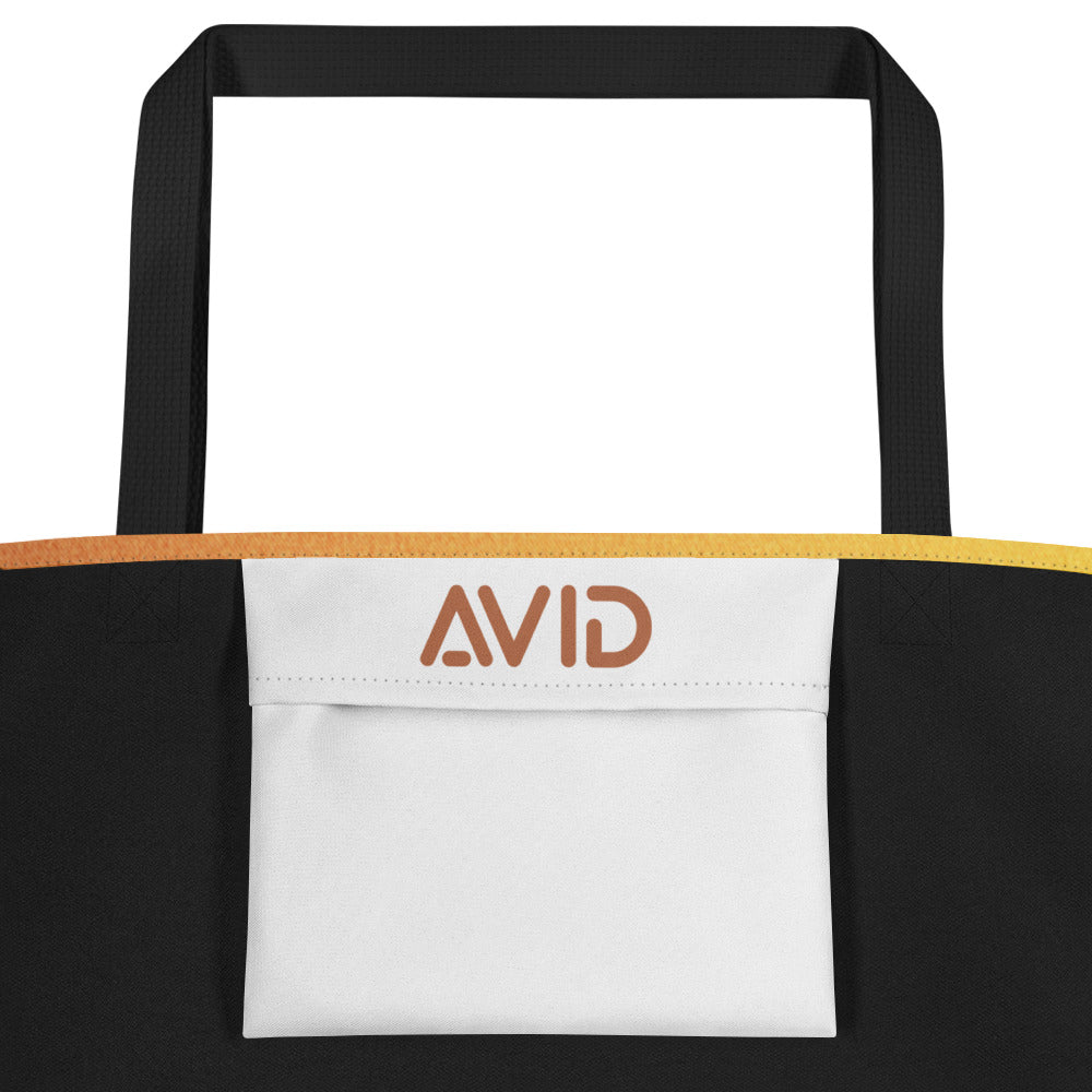 Orange Fade Tote bag inside pocket