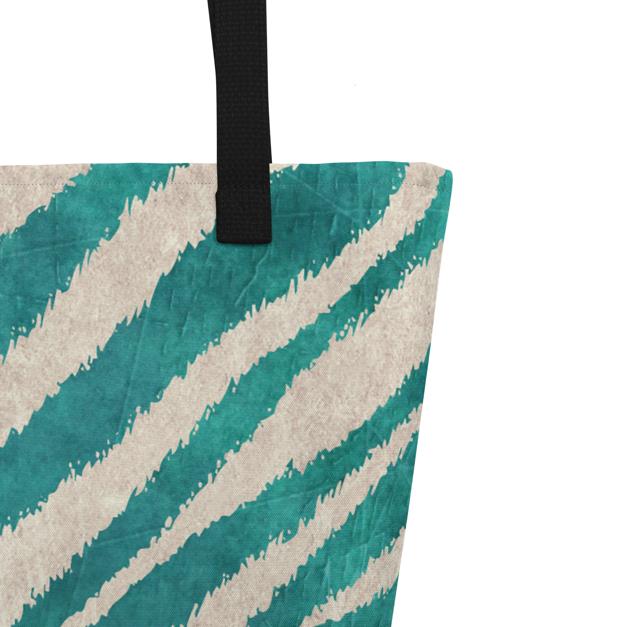 Green Zebra Tote Bag Detail