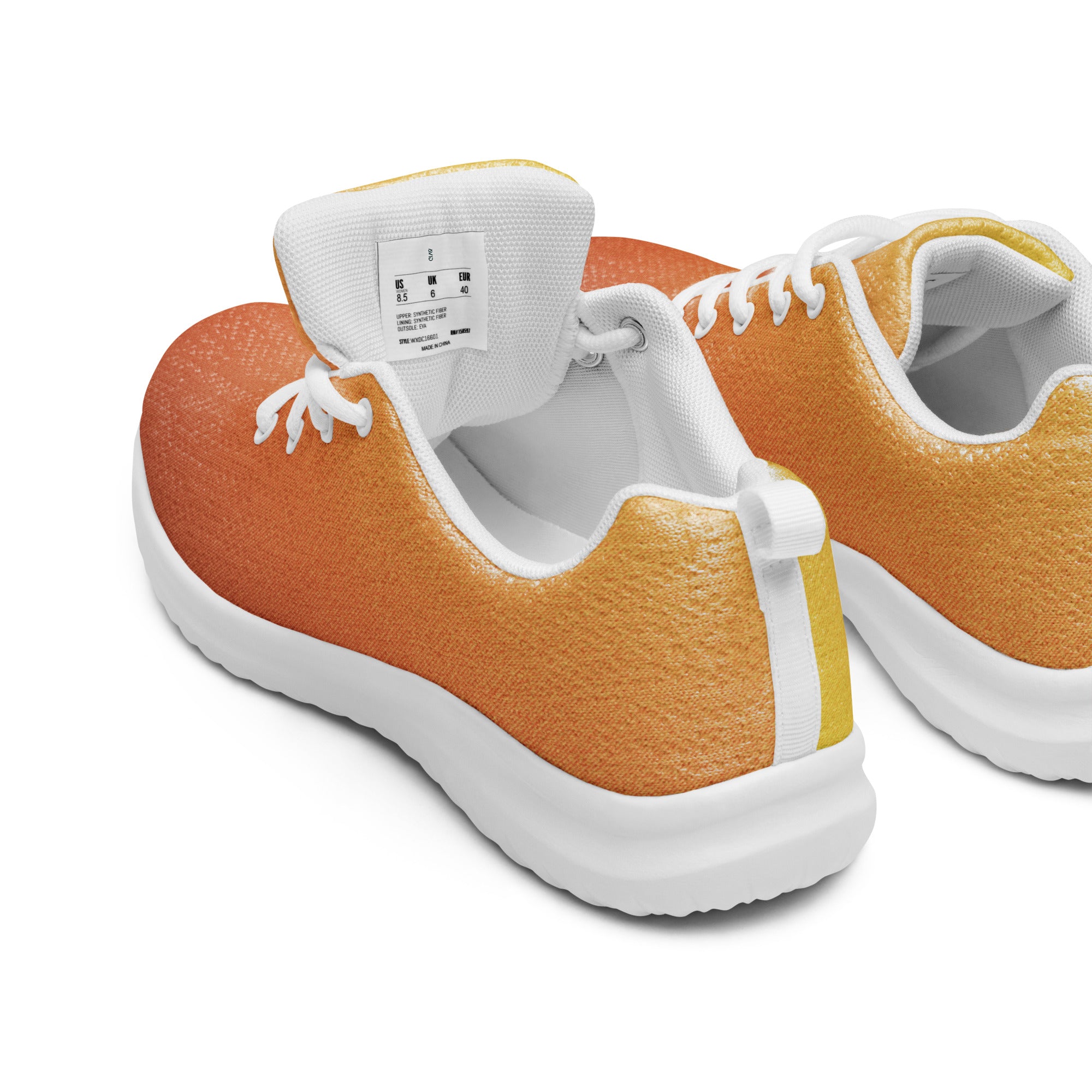 orange fade athletic shoes