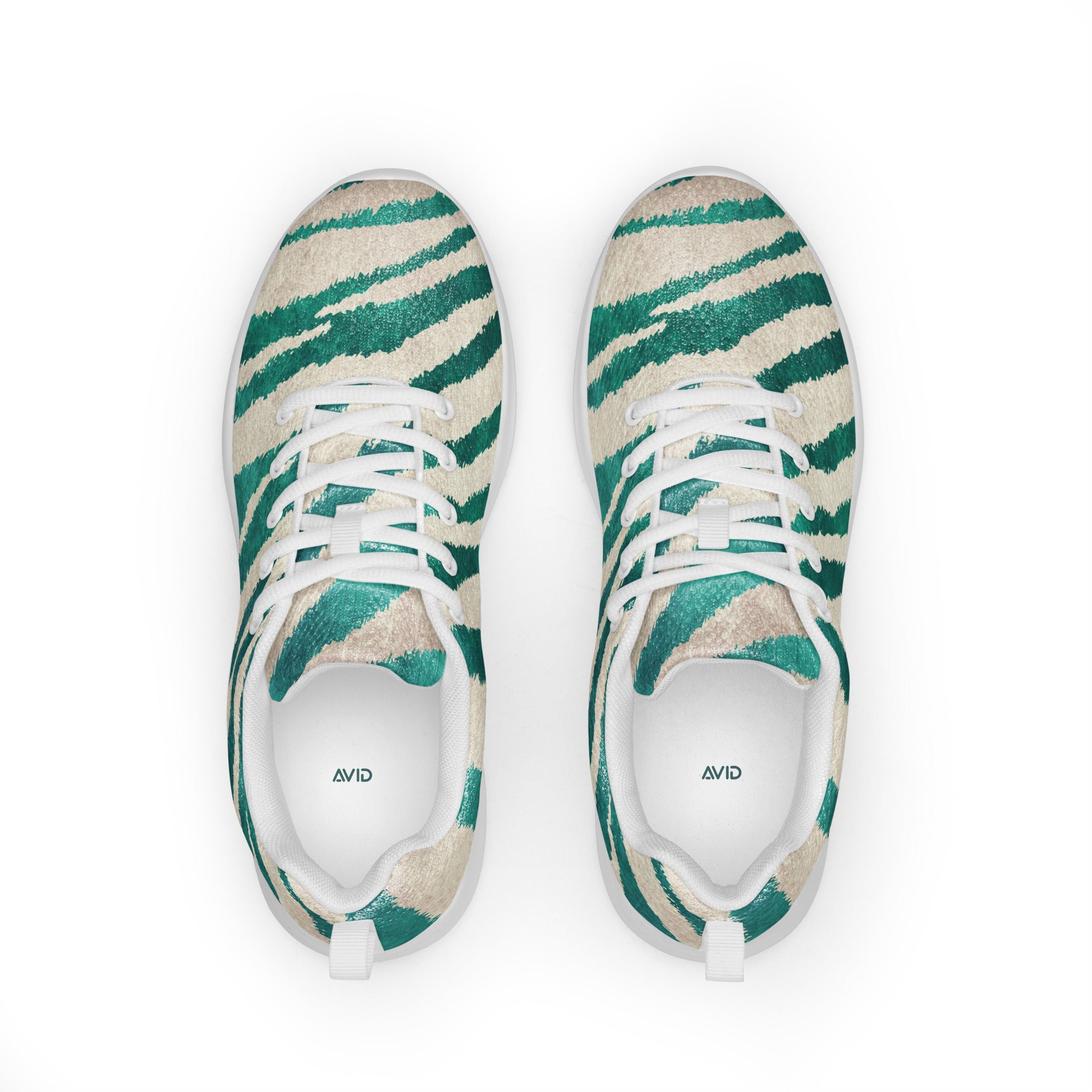 green zebra print athletic shoes