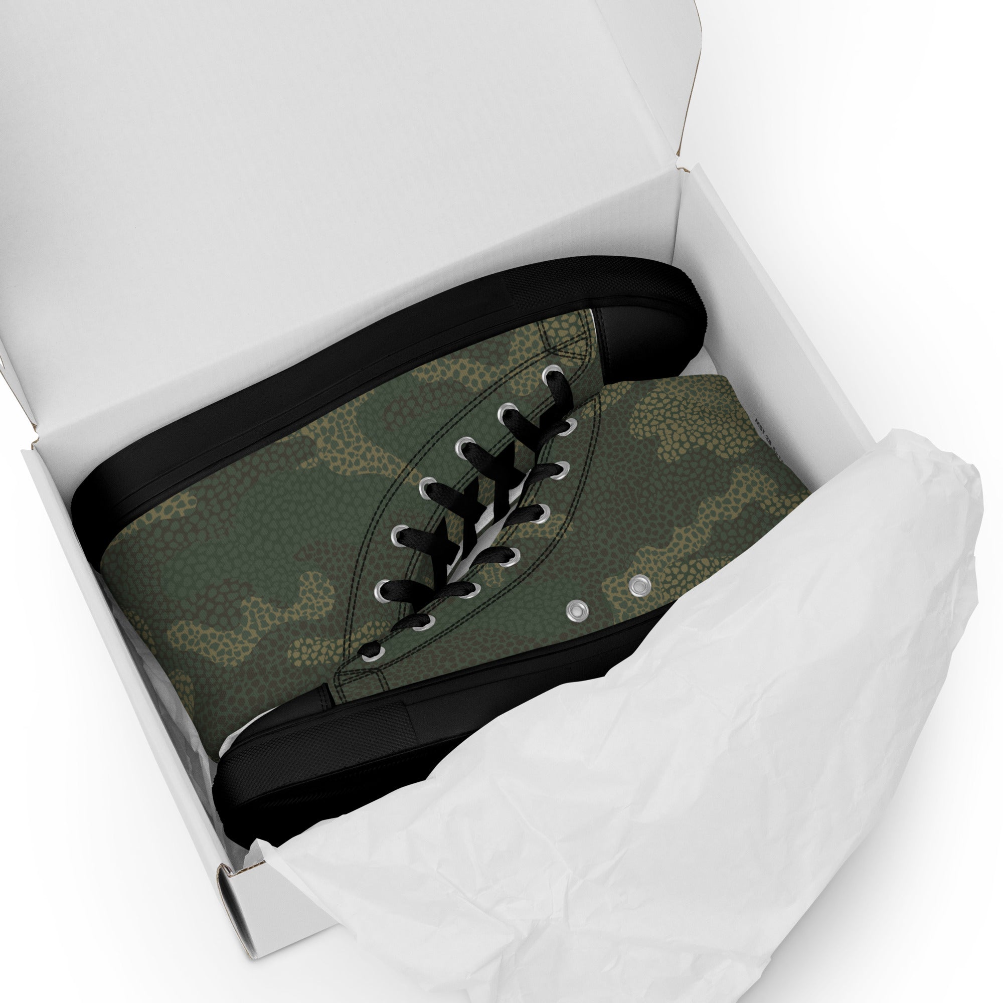 Camo high top canvas shoes