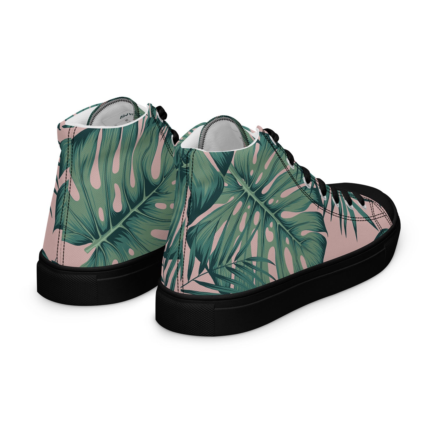 Palm Leaf High Top Canvas Shoes