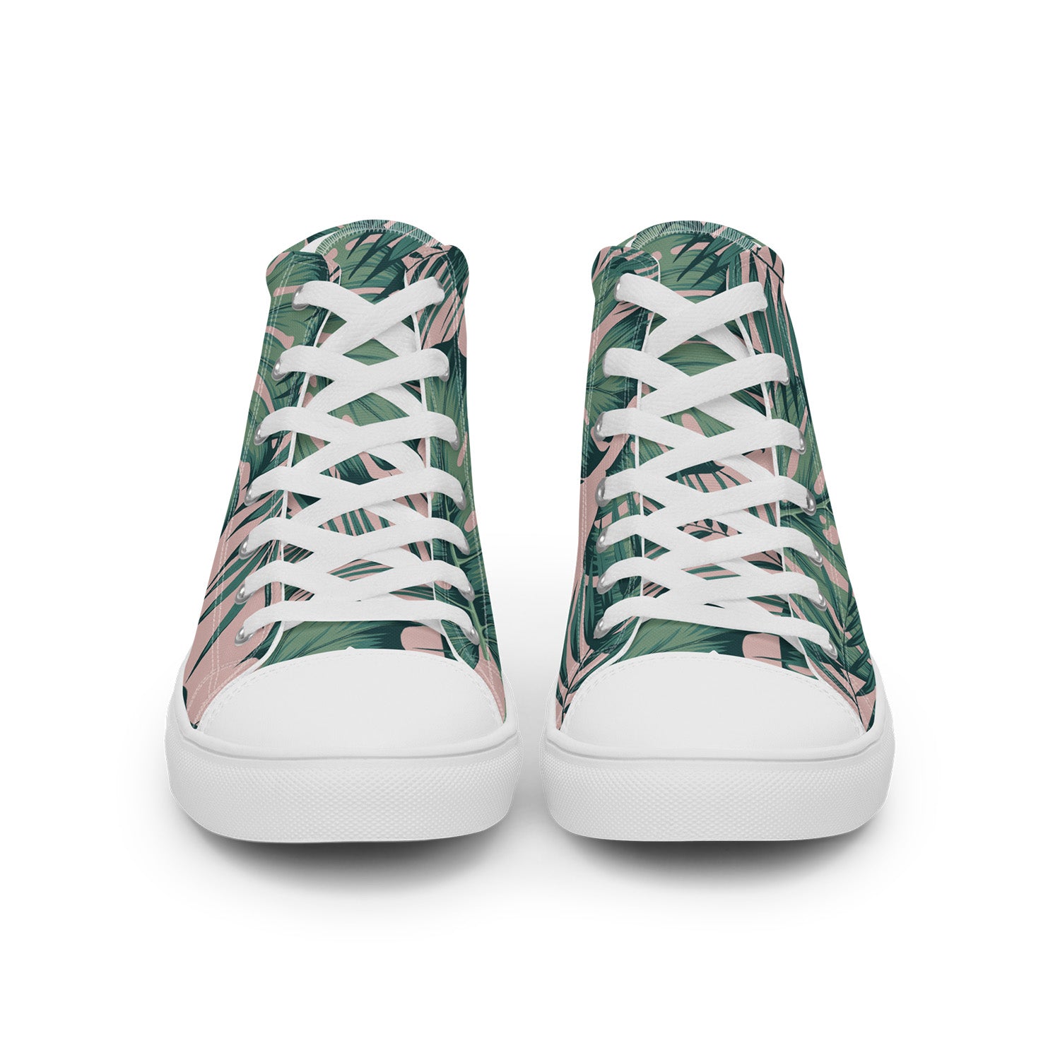 Palm Leaf High Top Canvas Shoes
