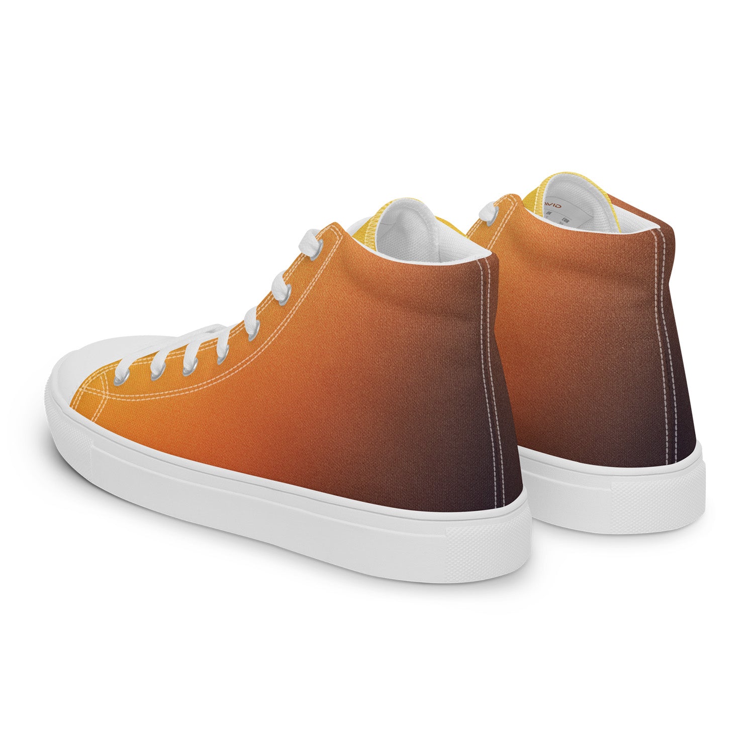 Orange High Top Canvas Shoes