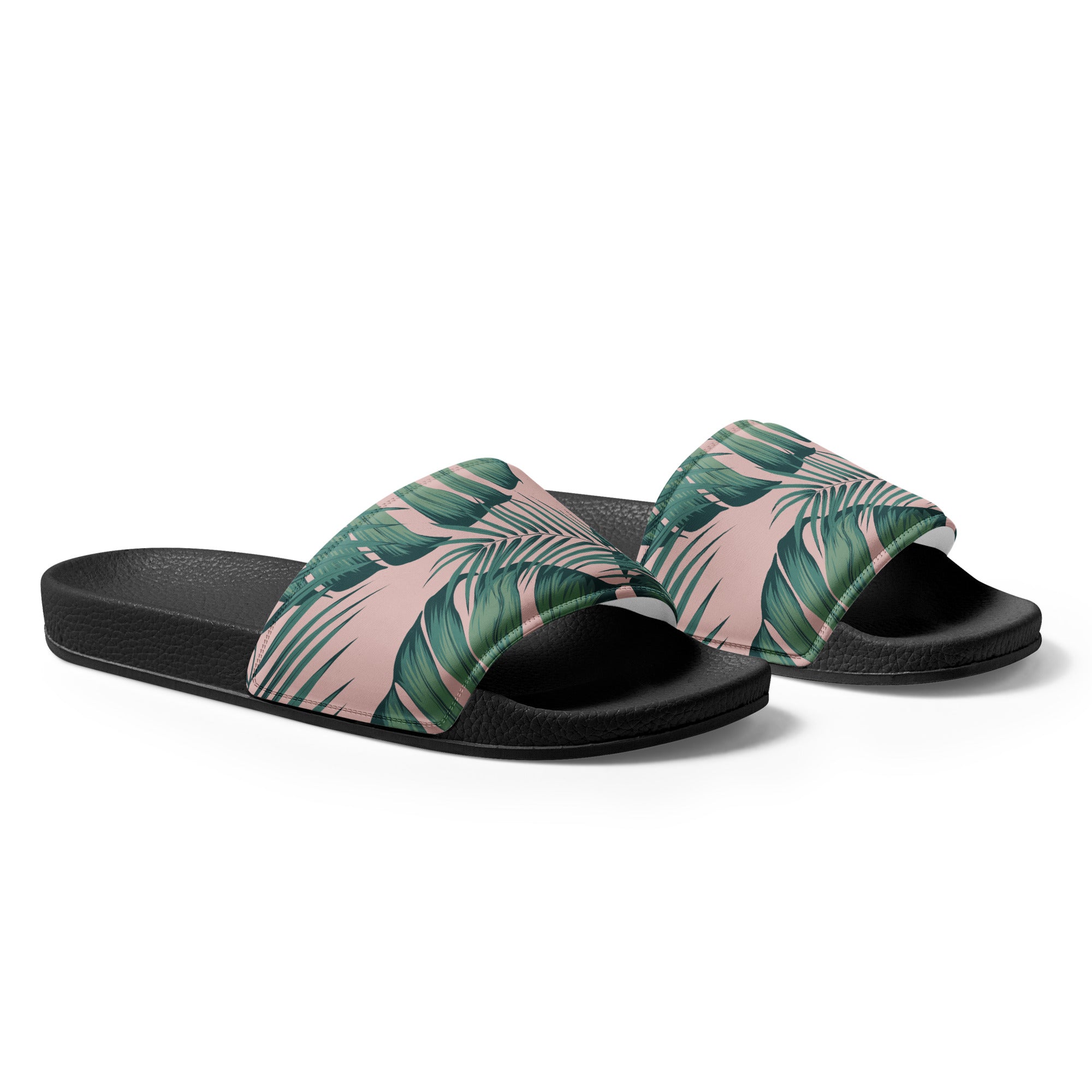 Palm Leaf Slides - Black