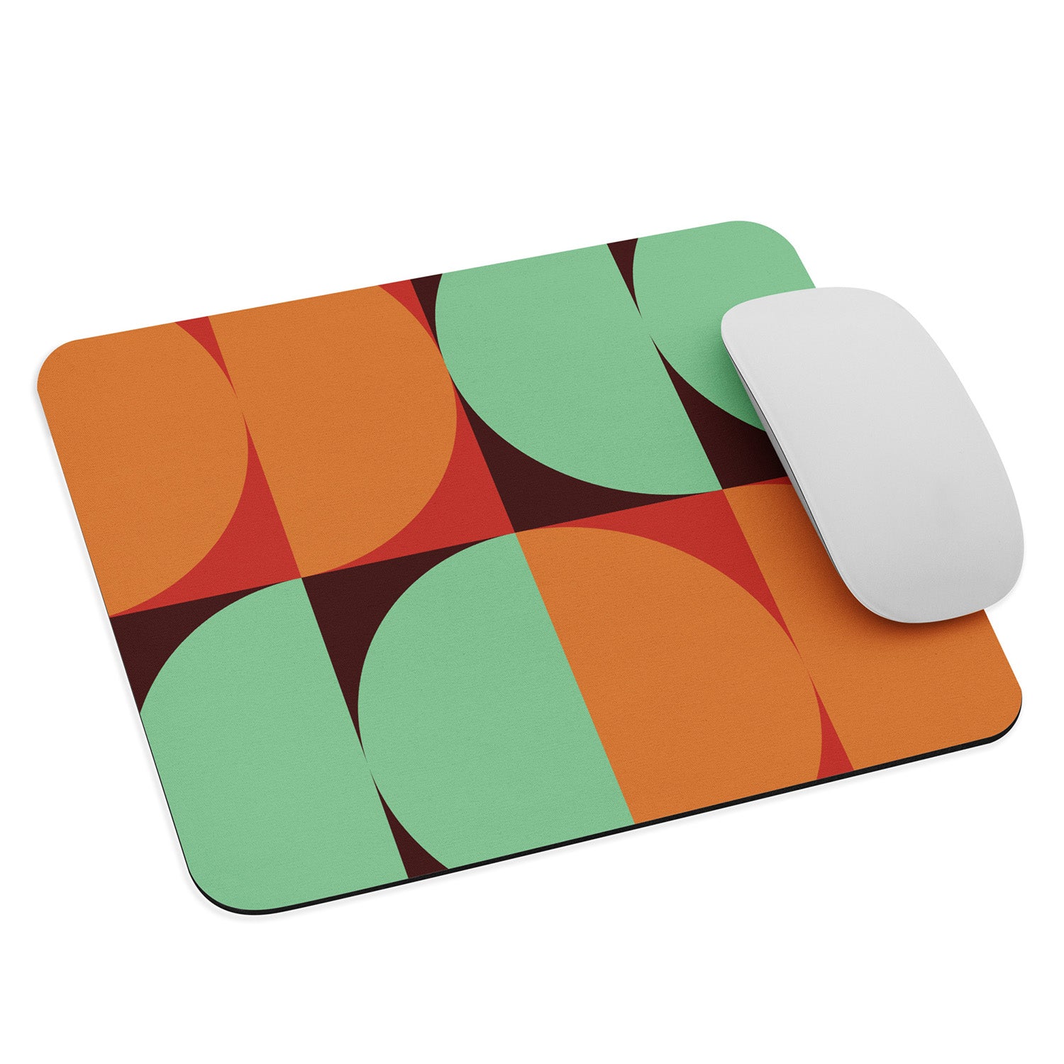 Semi-circle pattern mousepad