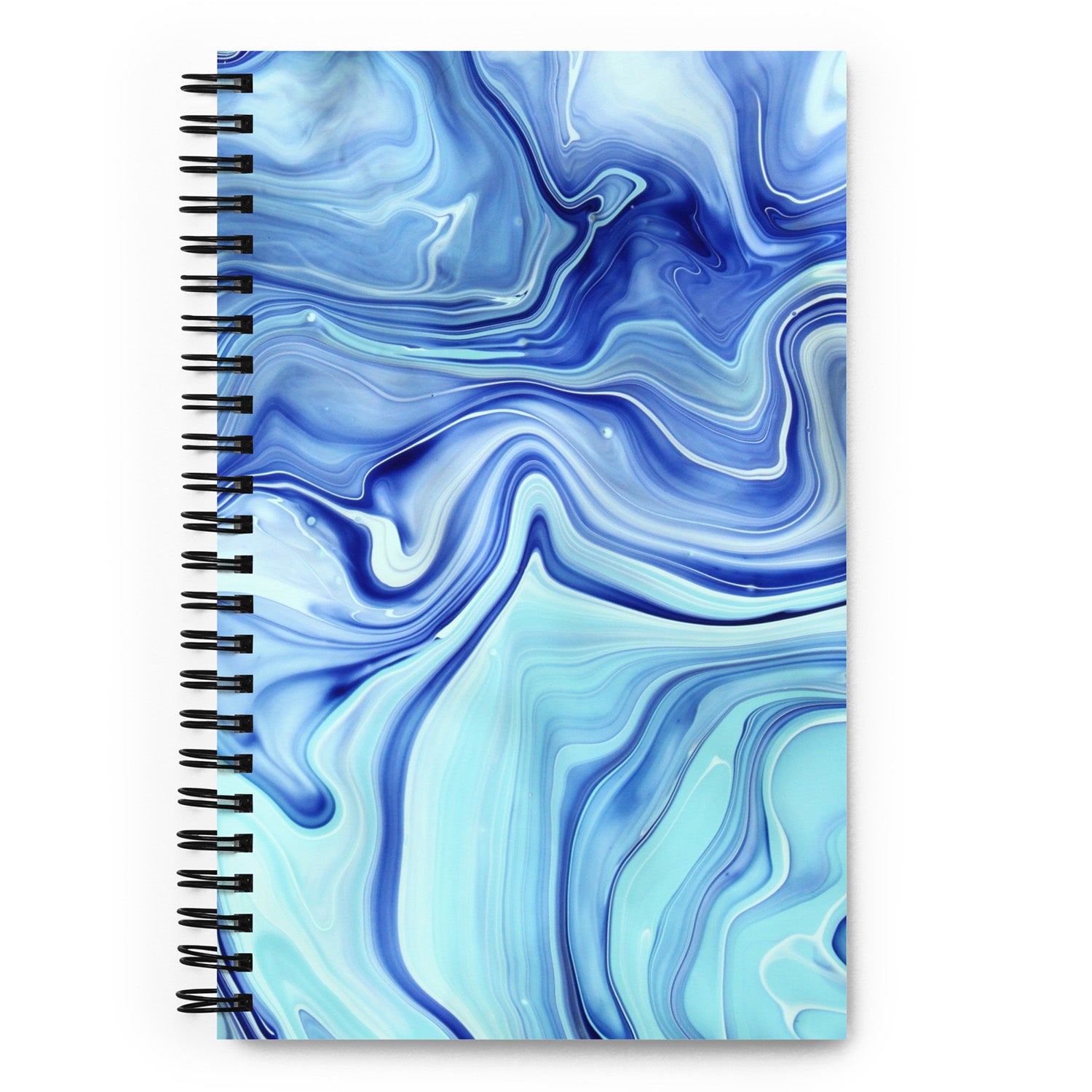Splash Notebook with a blue and white marbled cover