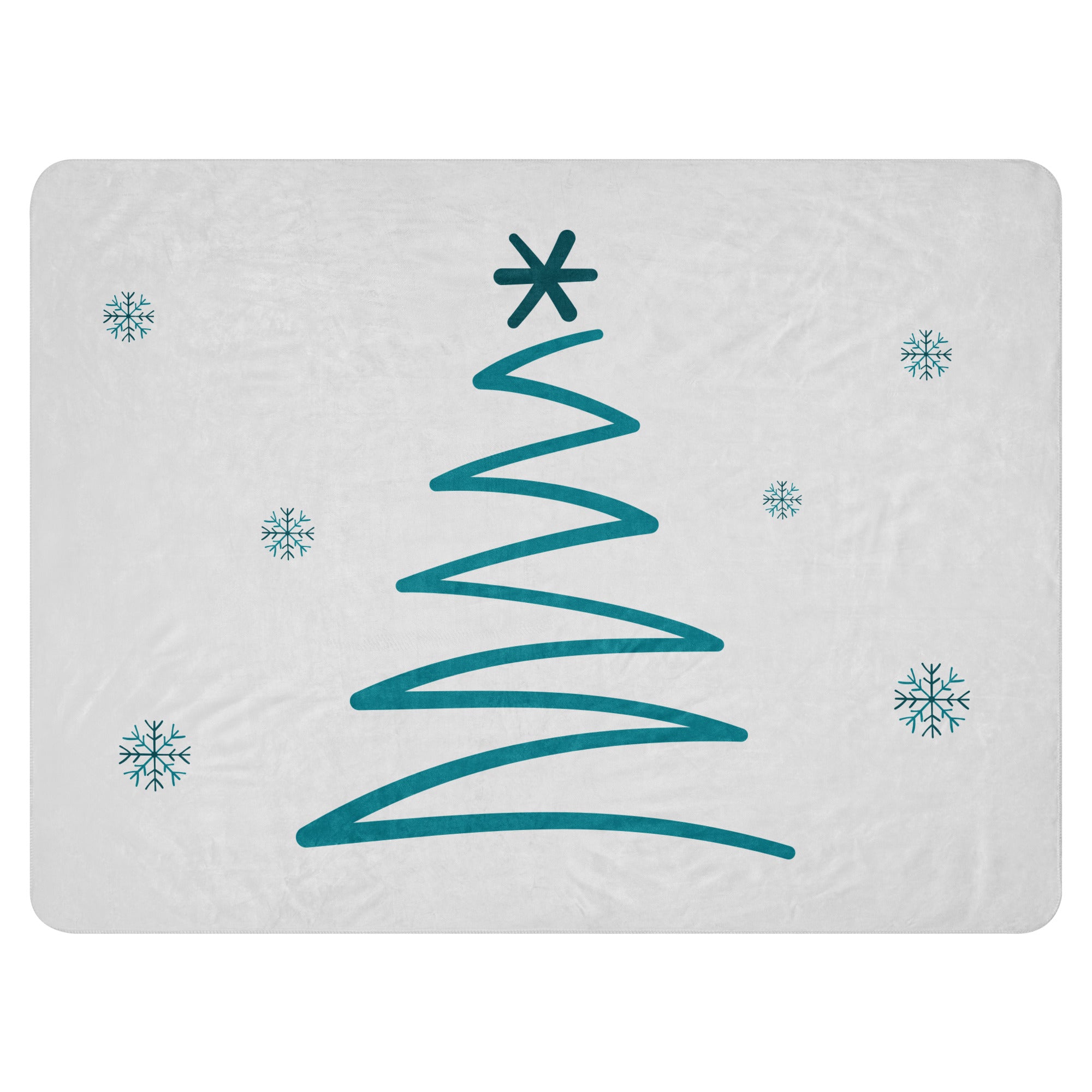 Snow & Xmas Tree Sherpa blanket