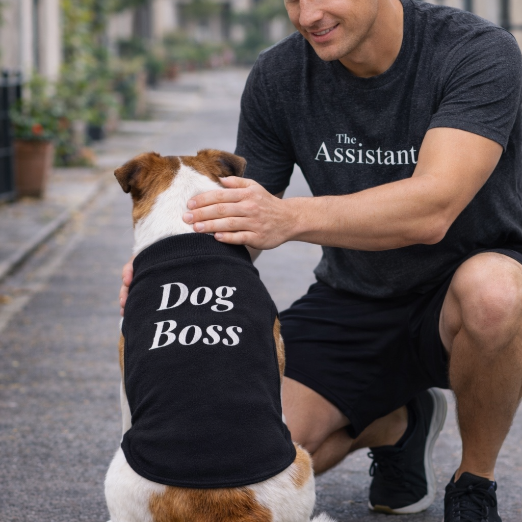 Luxury Dog Jumper “Dog Boss” – Premium Knitted Dog Sweater | Avid London