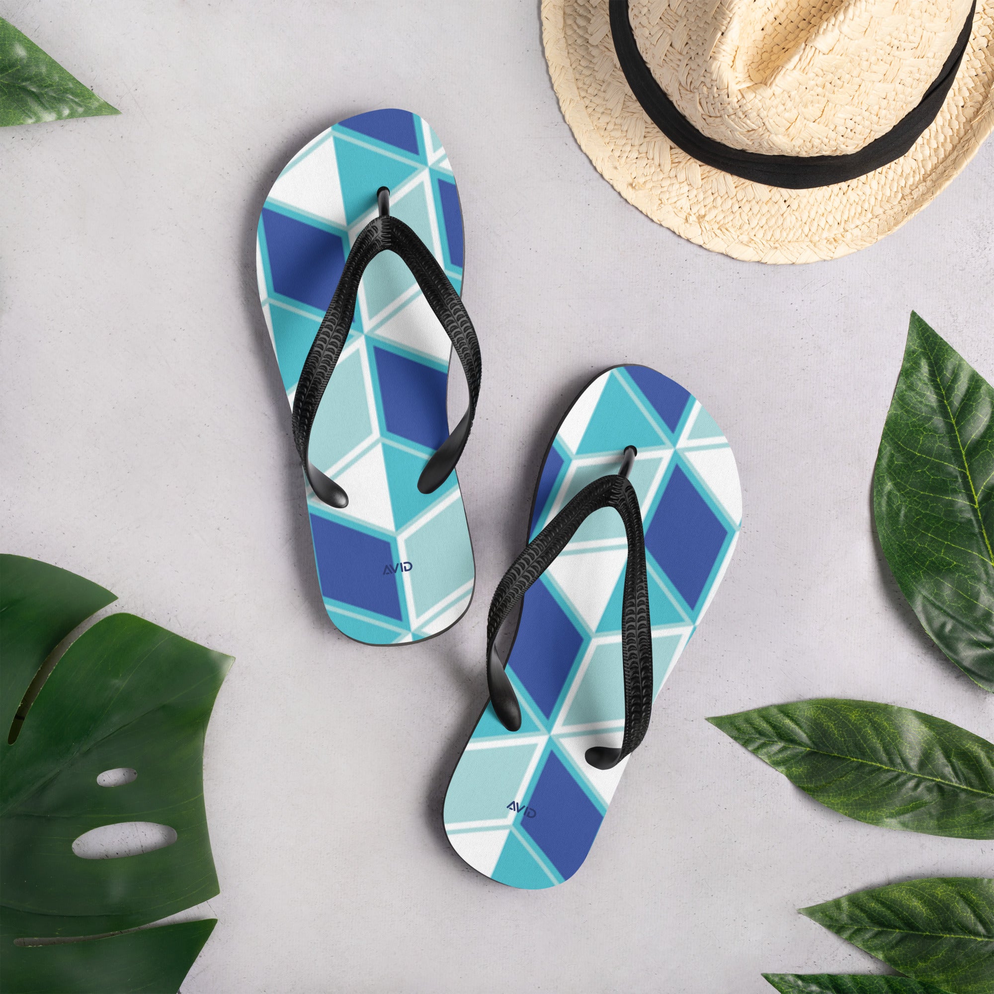 Avid London Blue Cube Flip-Flops