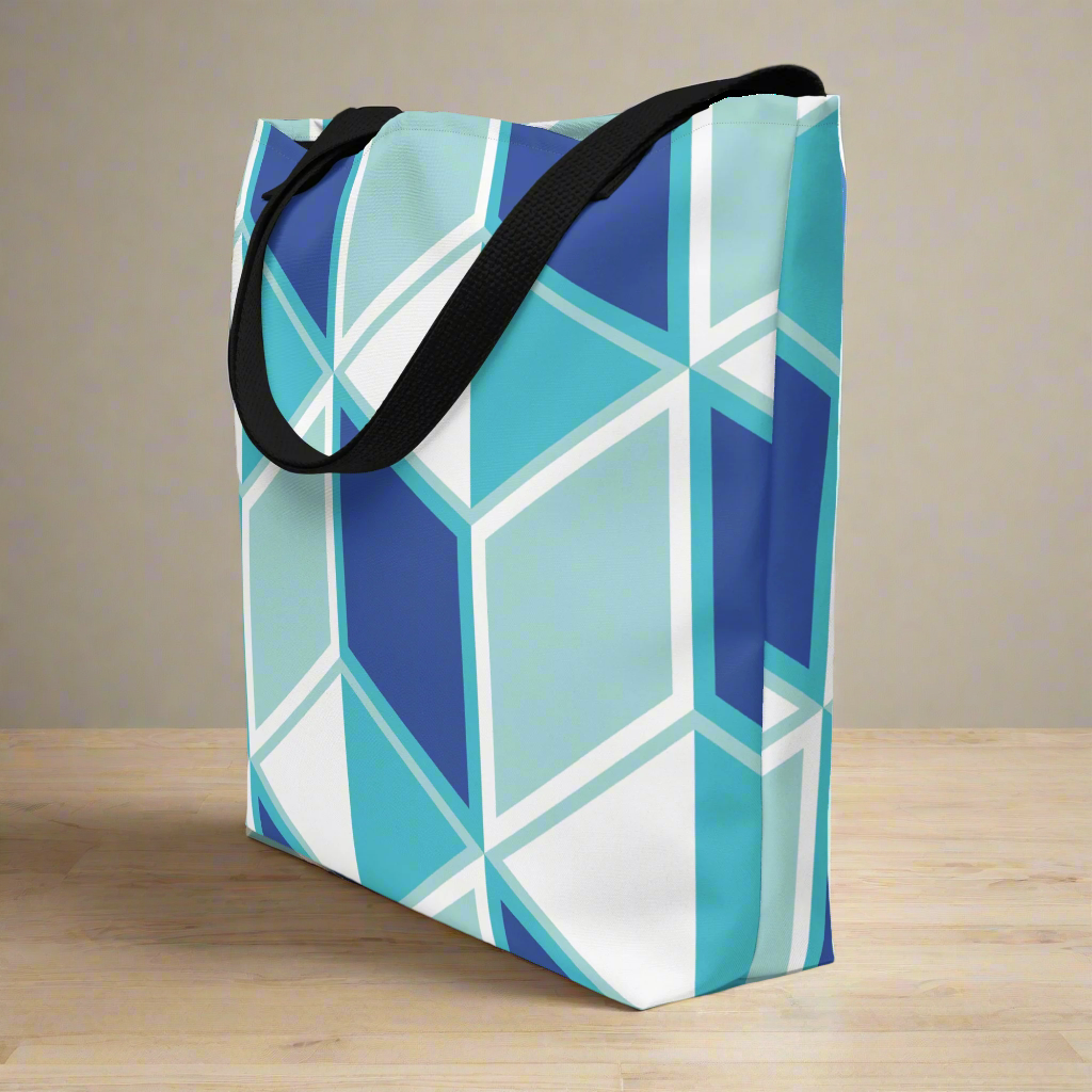 Avid London Blue Cube Large Tote Bag