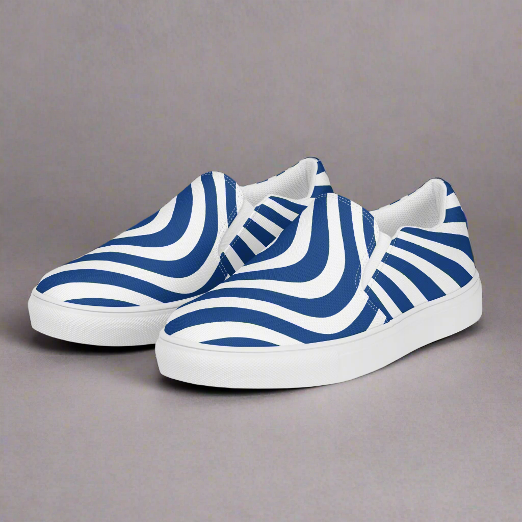 Avid London Blue Wave - Women’s Slip-on Canvas Shoes