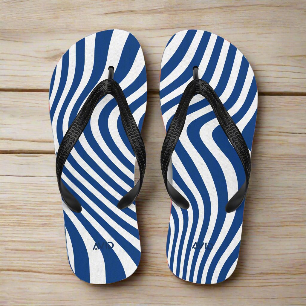 Avid London Blue Wave Flip-Flops