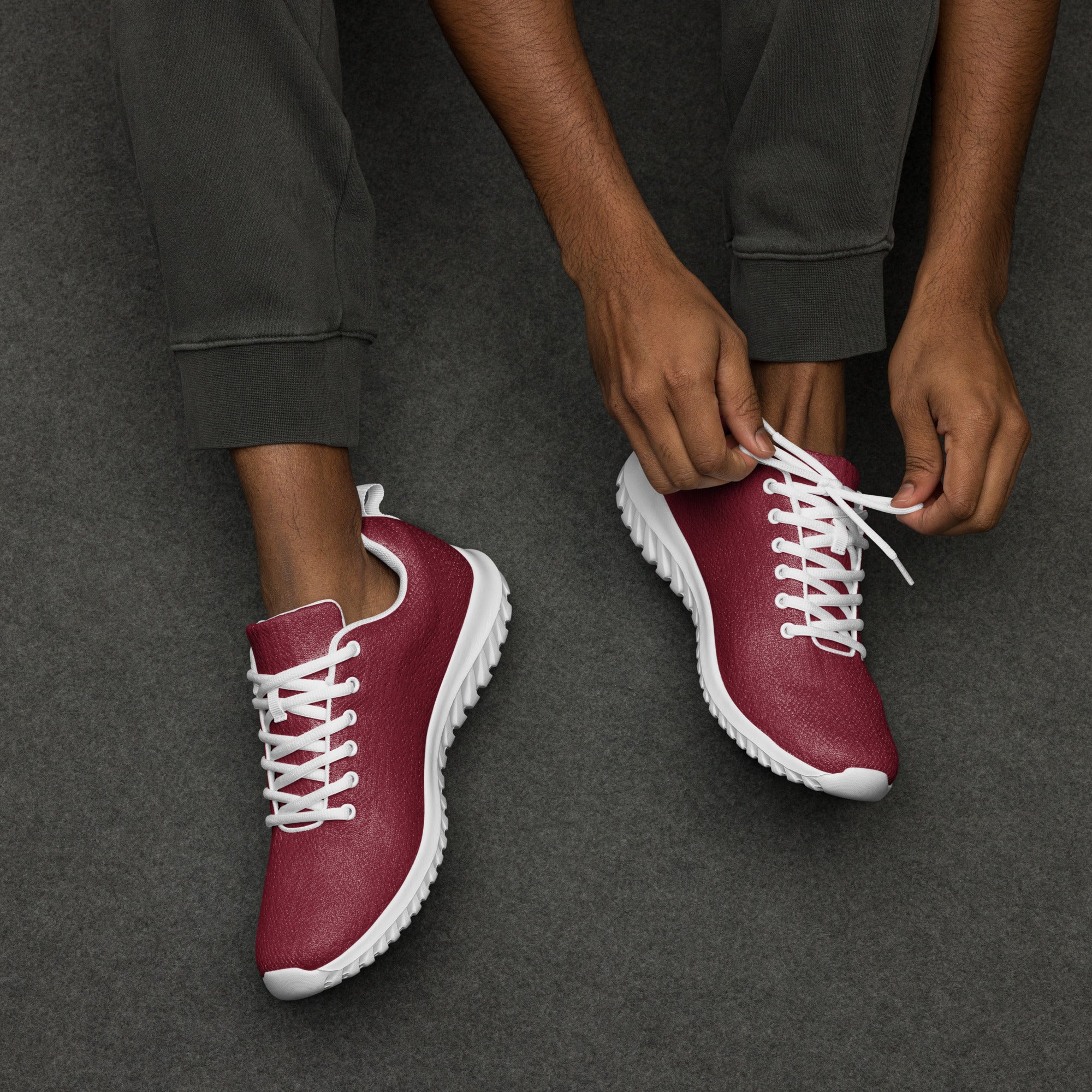 Avid London Burgundy Mens Athletic Shoes (White)