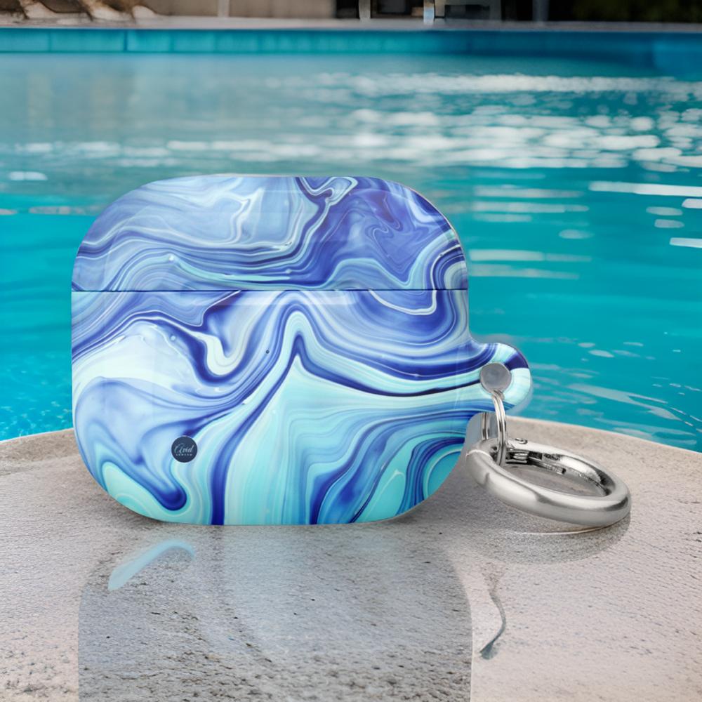 Blue Splash Print AirPods Case