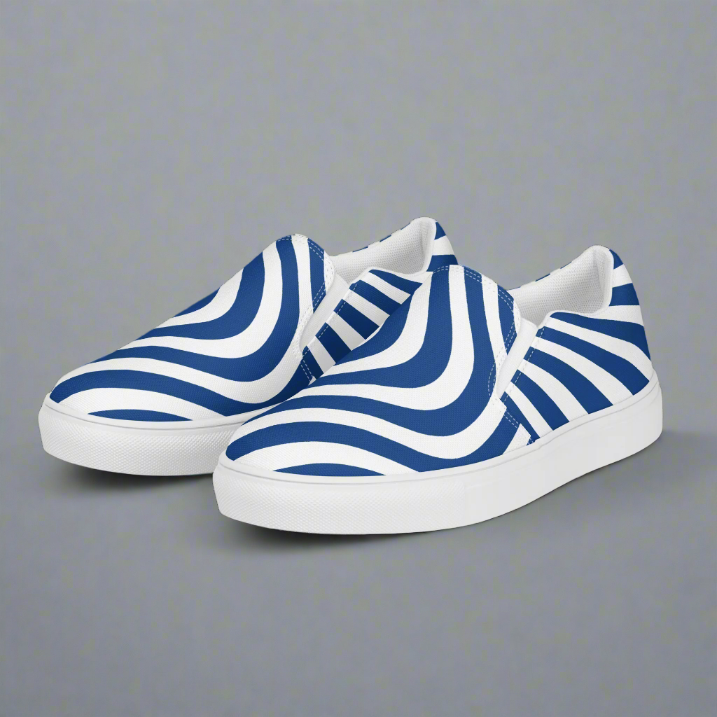 Blue Wave Canvas Shoes 2