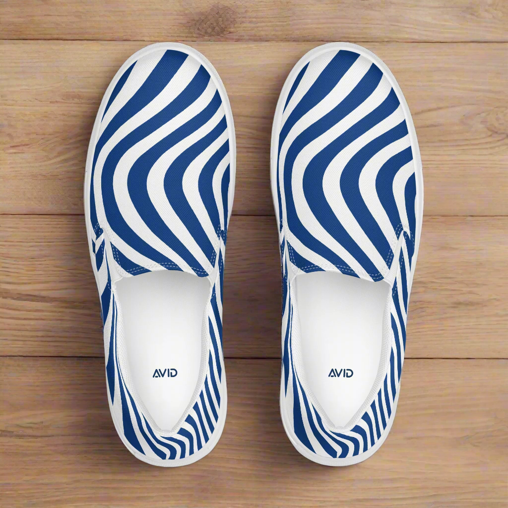 Blue Wave Canvas Shoes 3