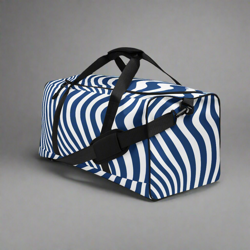 Blue Wave print Duffle Bag