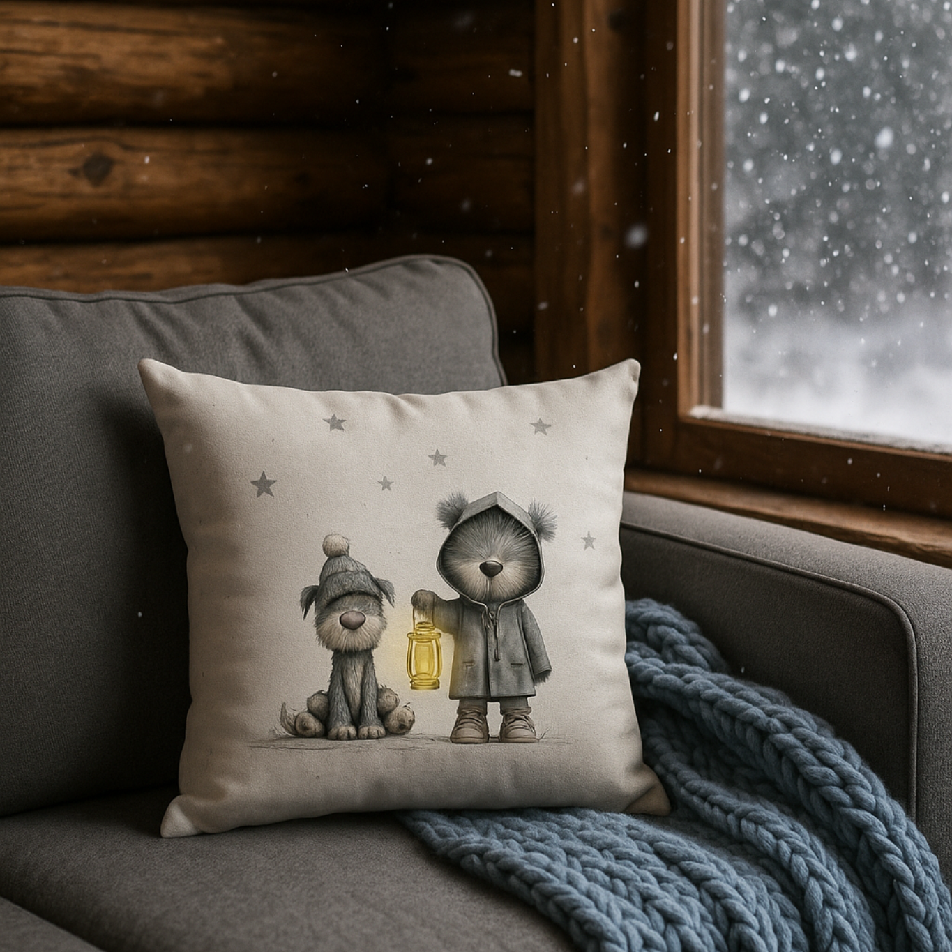 Avid London - Lantern Friends Christmas Pillow