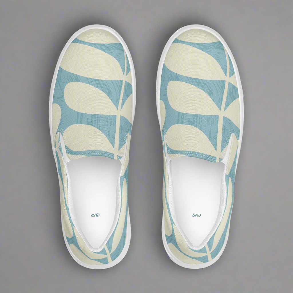 Leaf print womens sliders