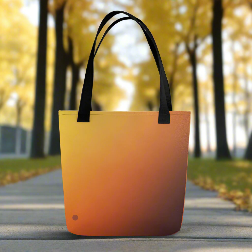 Orange  Fade Large Tote Bag 