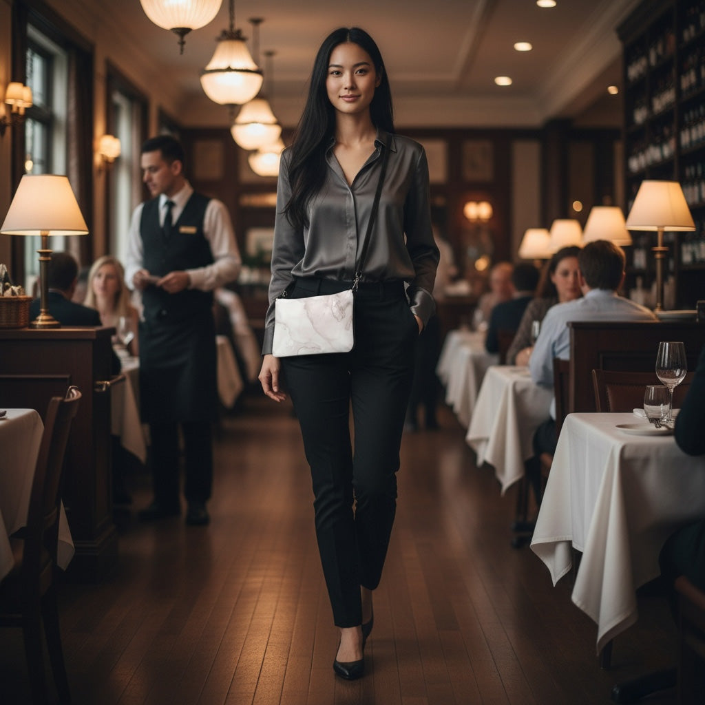 Marble crossbody bag