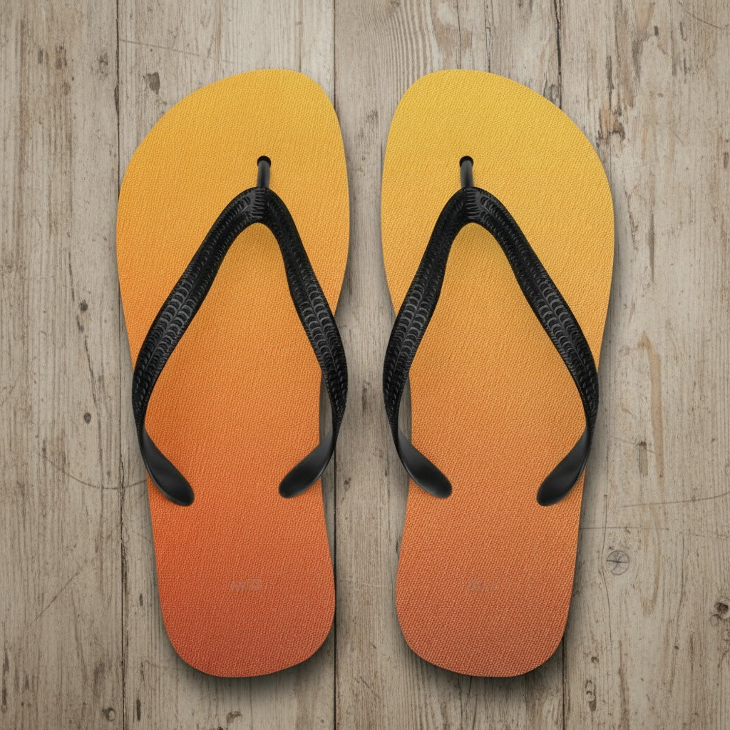 Orange Fade flip-flops