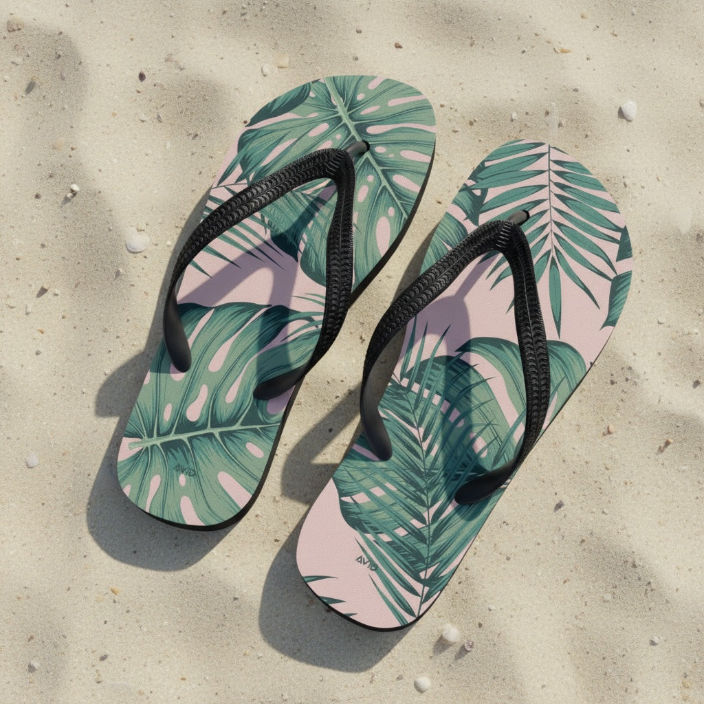 Palm Leaf flip-flops