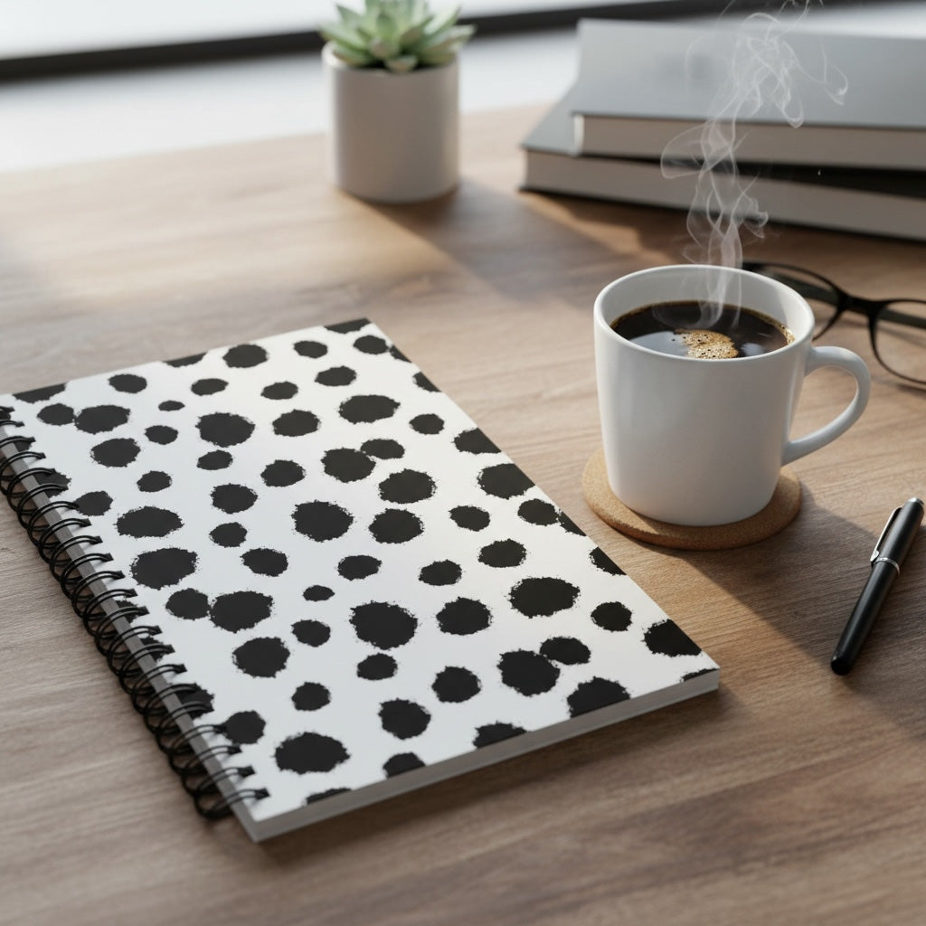 Dalmatian print notebook