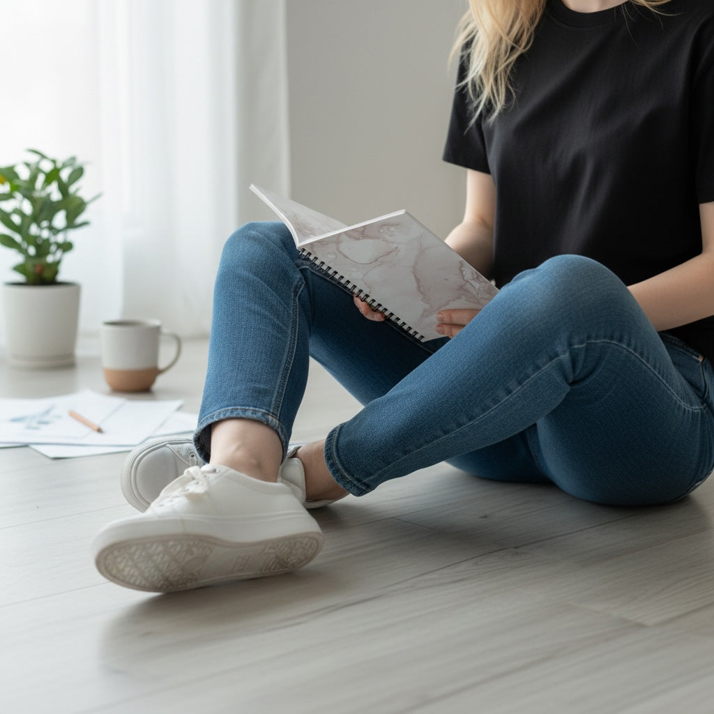 Marble patterned notebook