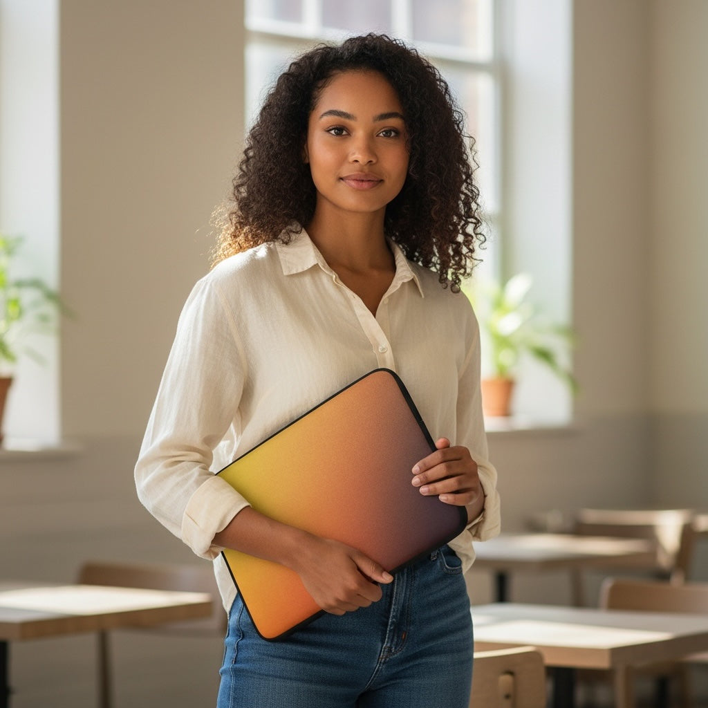 Orange Fade – Padded Laptop Sleeve for Travel & Work