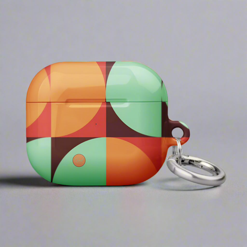 Semi Circle Print Airpods Case