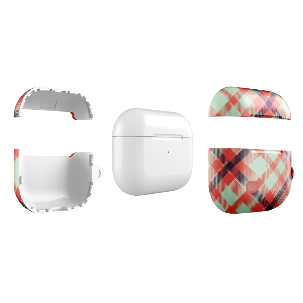 Tartan AirPods Case Open