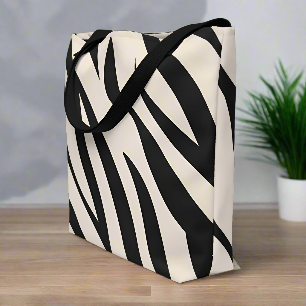 Zebra Large Tote Bag 