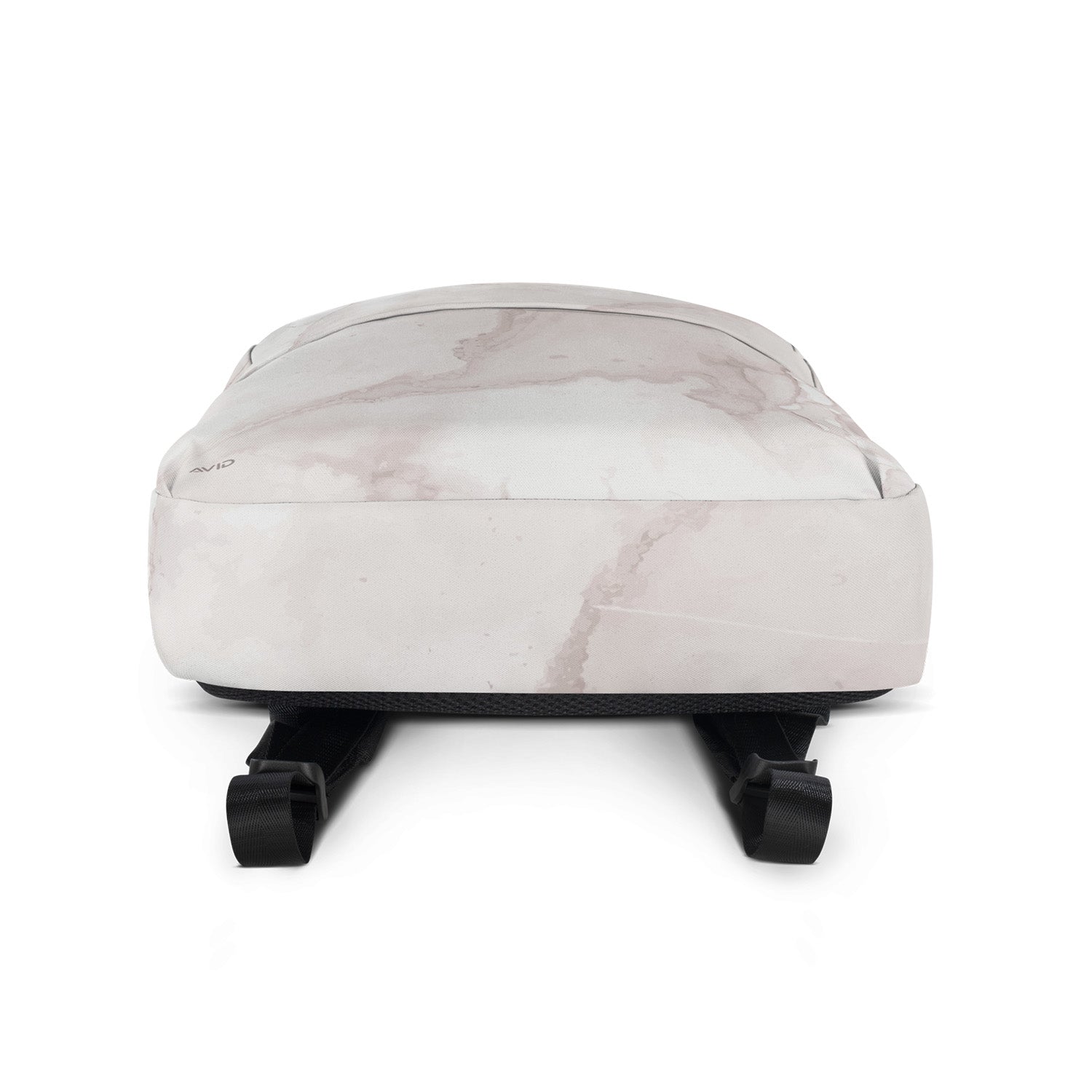 Marble-patterned suitcase on a white background