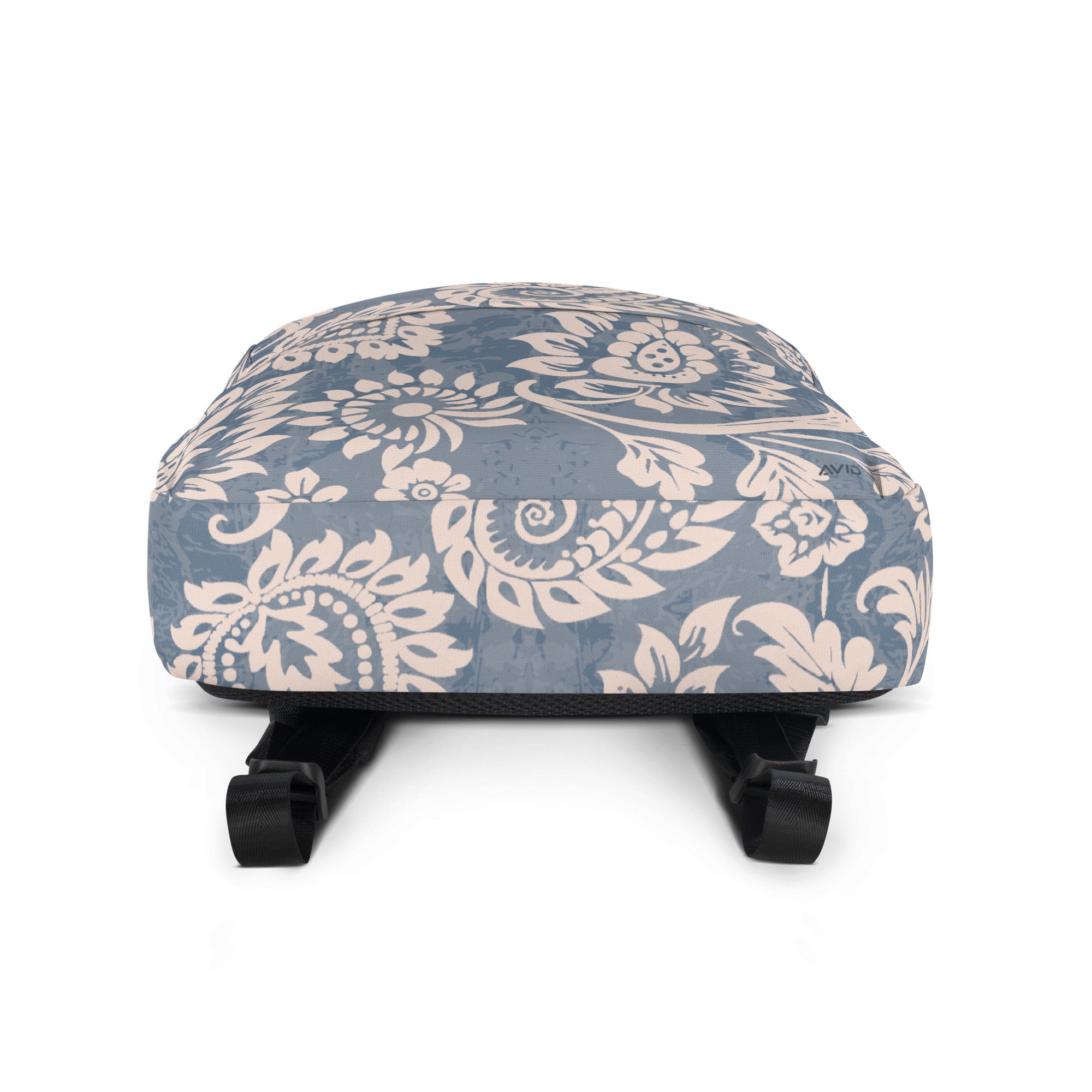 yogi backpack with floral pattern bottom view