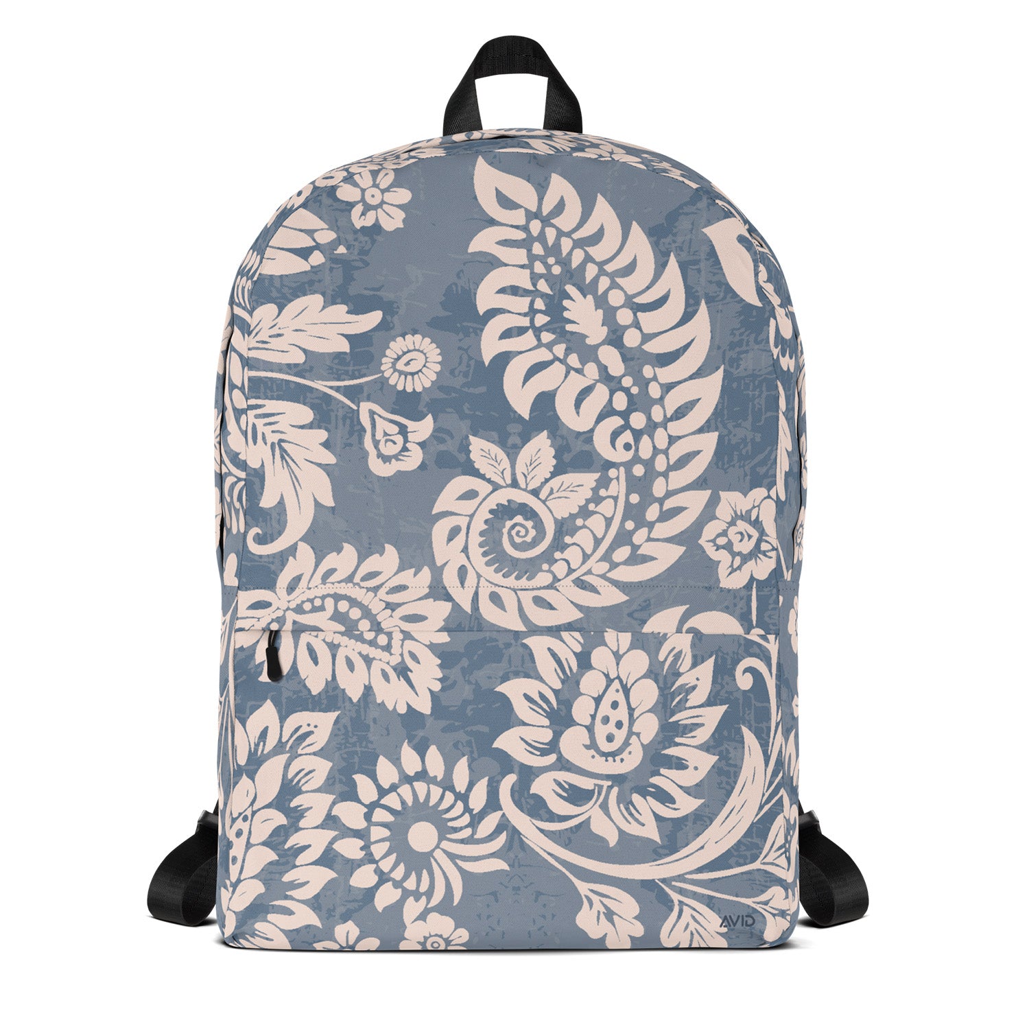 Backpack with floral pattern on a white background